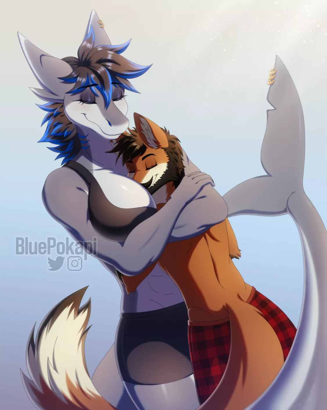 tall gf hugs 🥺 (art by me)