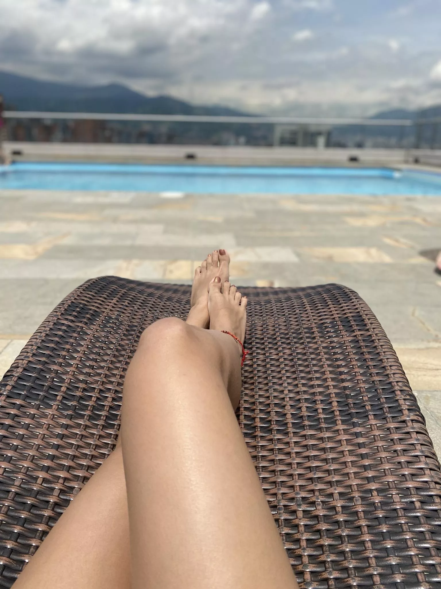 Tanning my sexy little feet :)