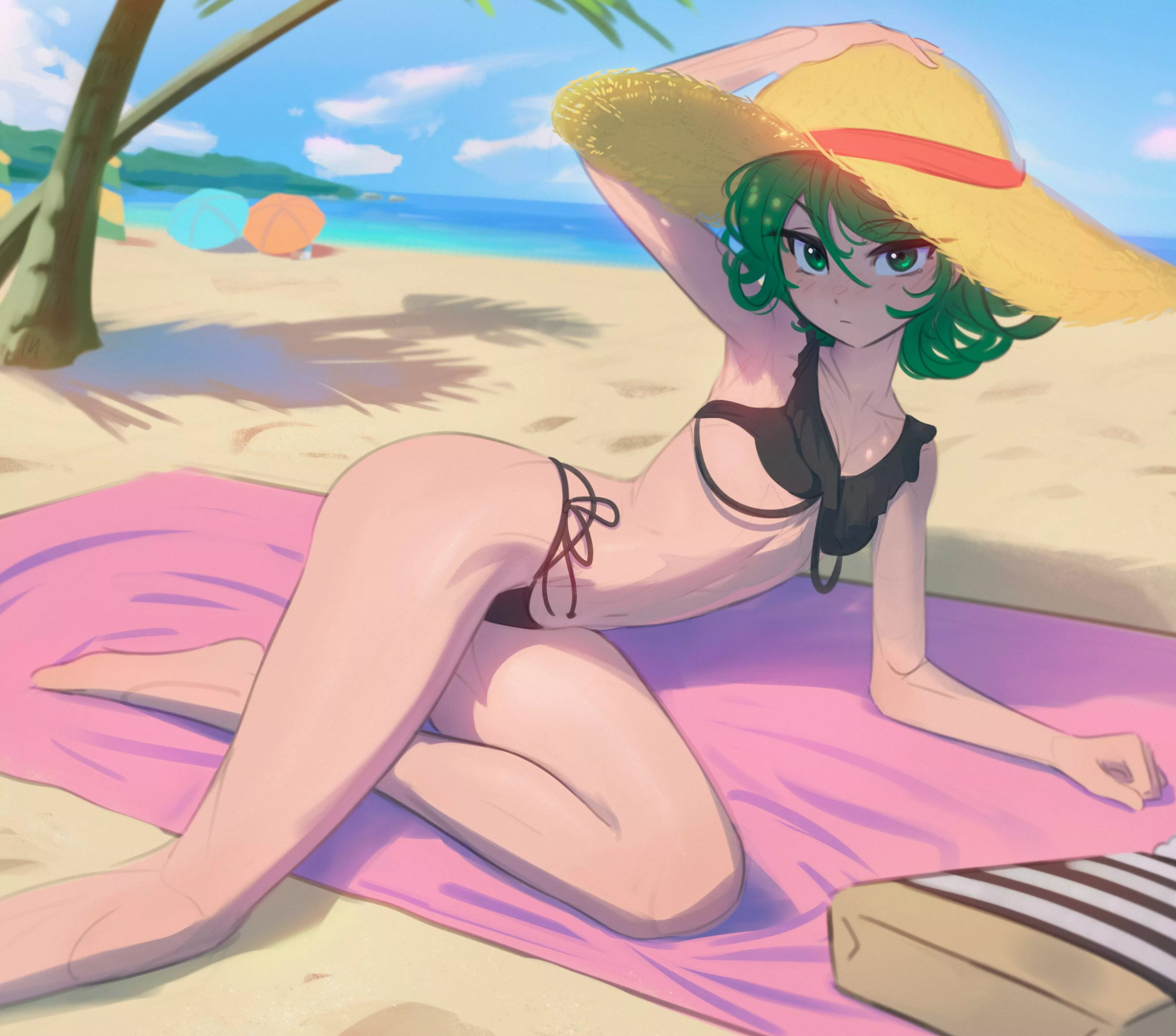 Tatsumaki sunbathing (Anonymous31)