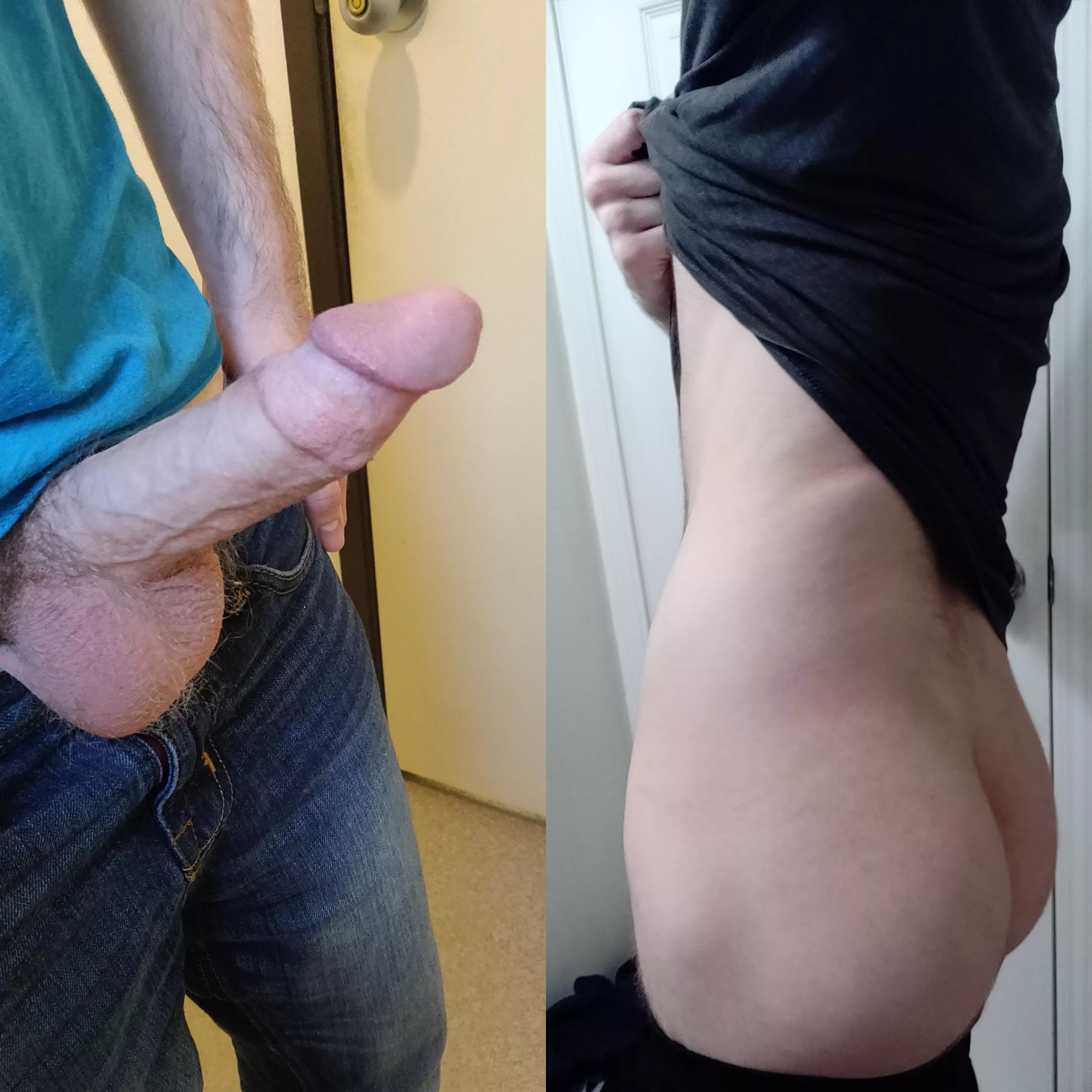 Tell me, handsome. Would you prefer to cuddle up against my cute, soft butt? Or should I pin you down and ravage you with my huge, thick cock?