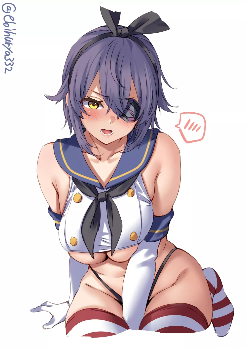 Tenryuu in Shimakaze's outfit [Kantai Collection]