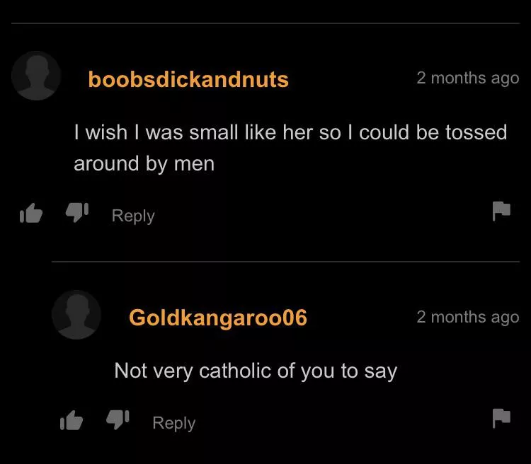 That’s not very Catholic of you