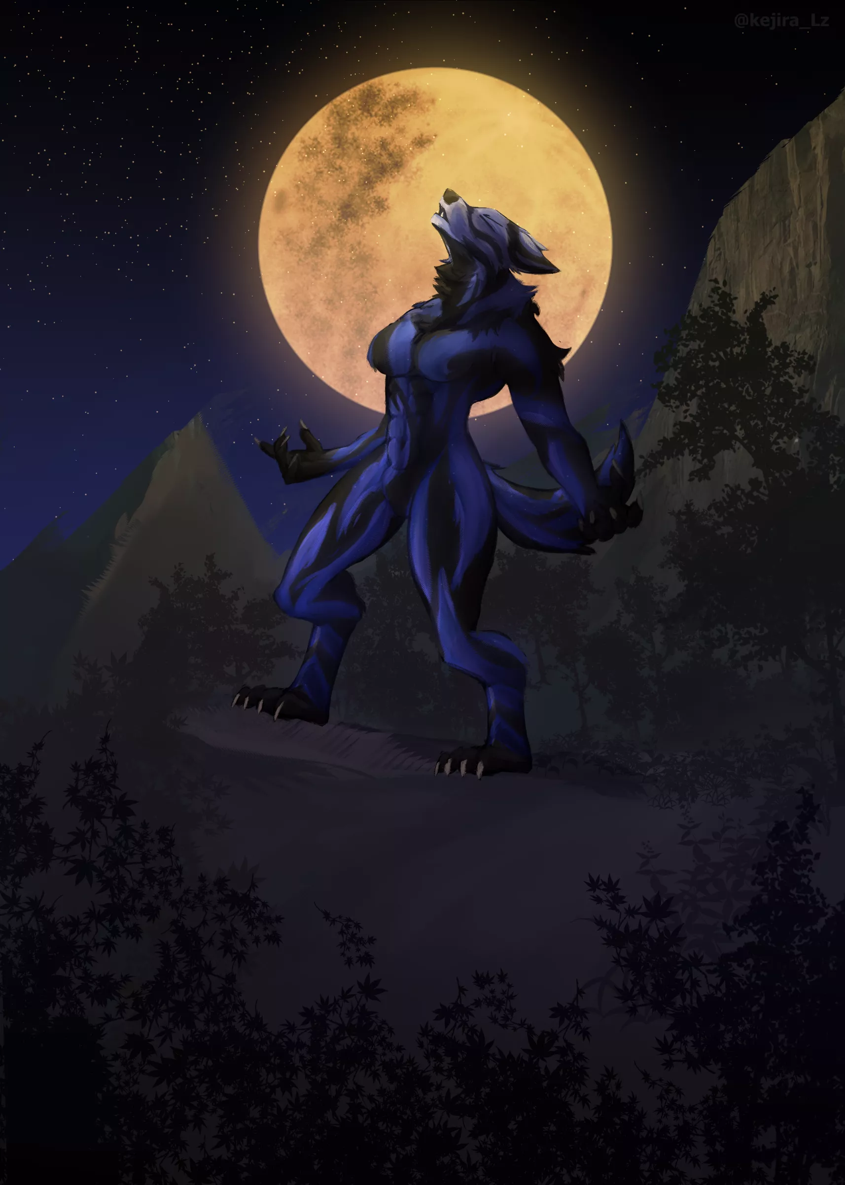 The Beast Under the Moon Light [Art by me | Kejira_lz@Twitter]