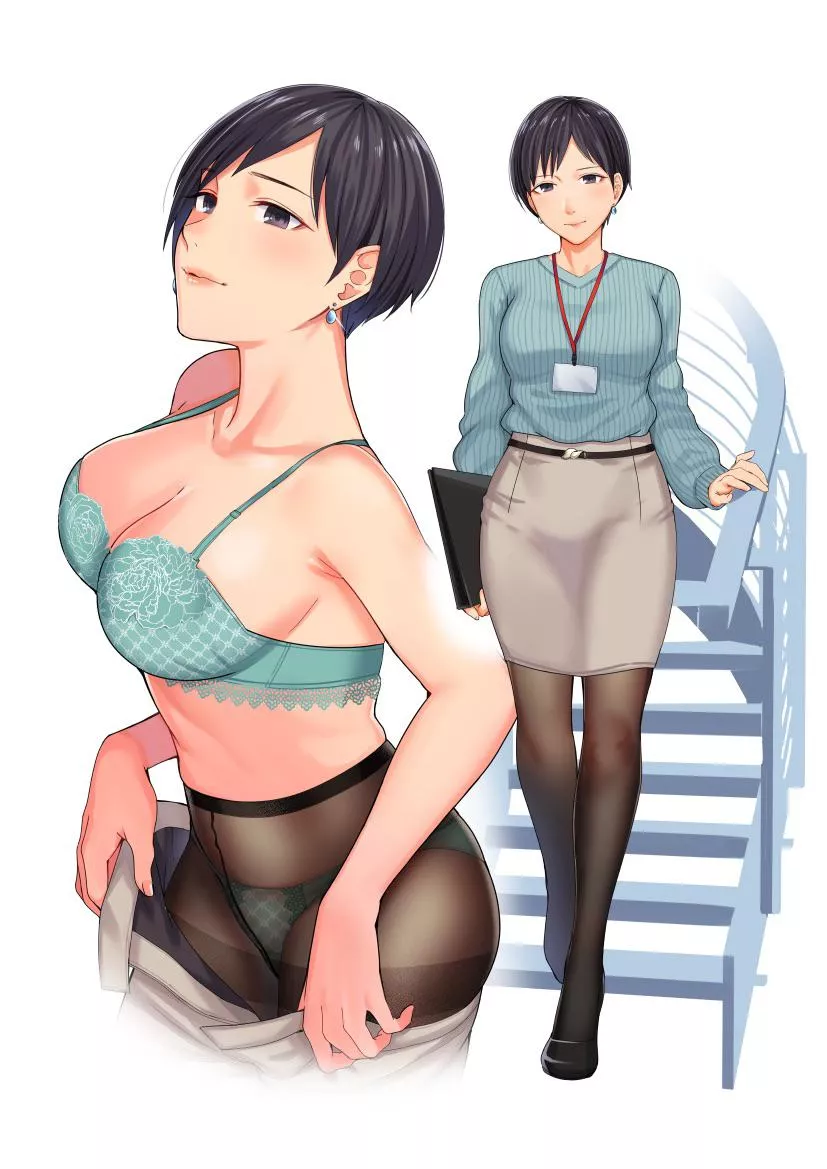 The cute office Milf is actually a freak in the sheets and the streets.