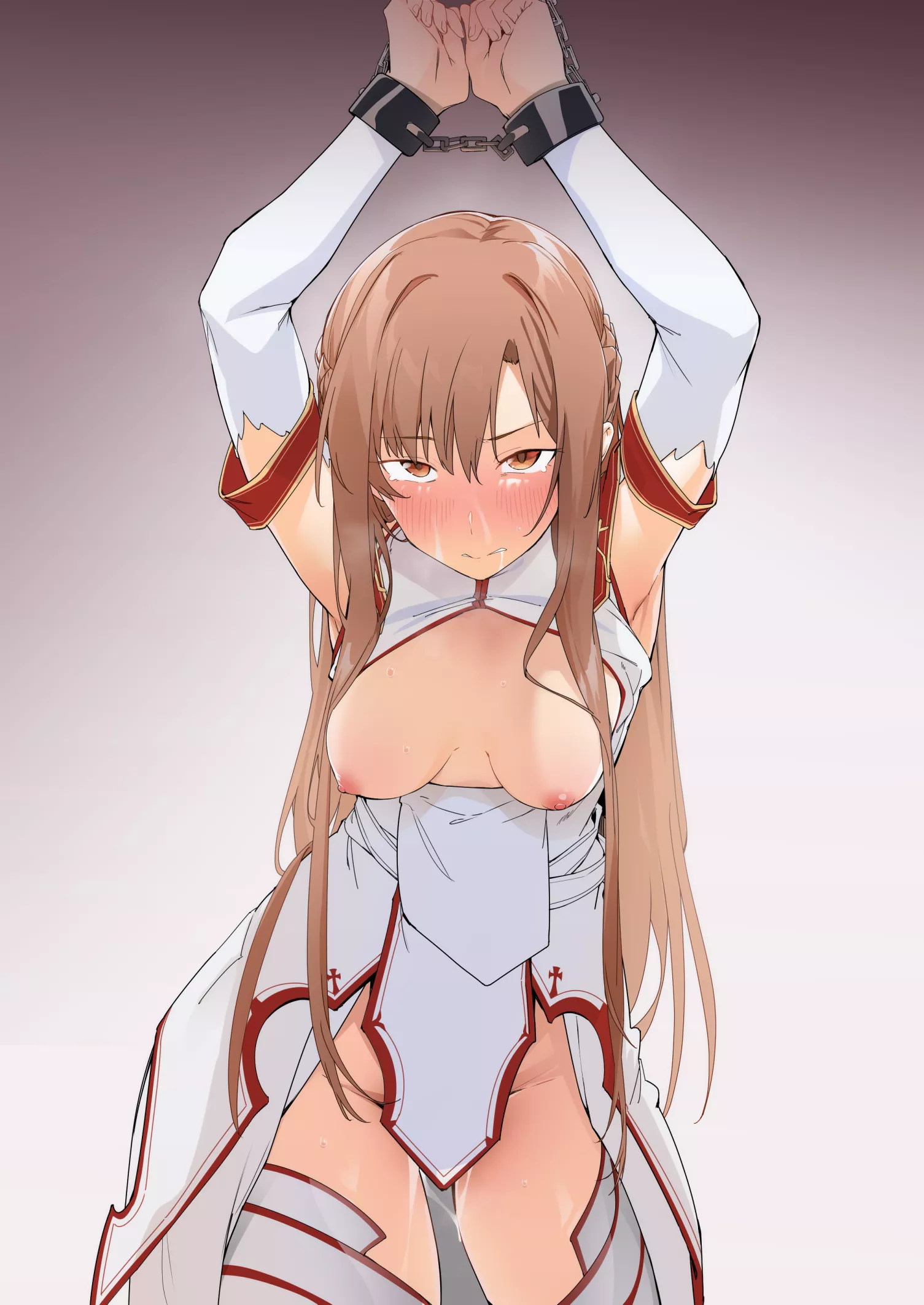 The famous Asuna chained and helpless