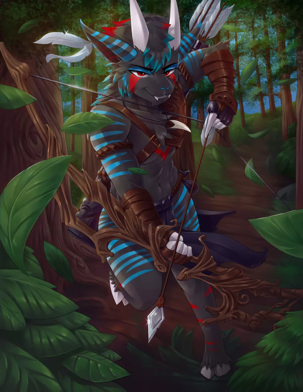 The Hunter of the Forest (Art by me - Sparkittyart)