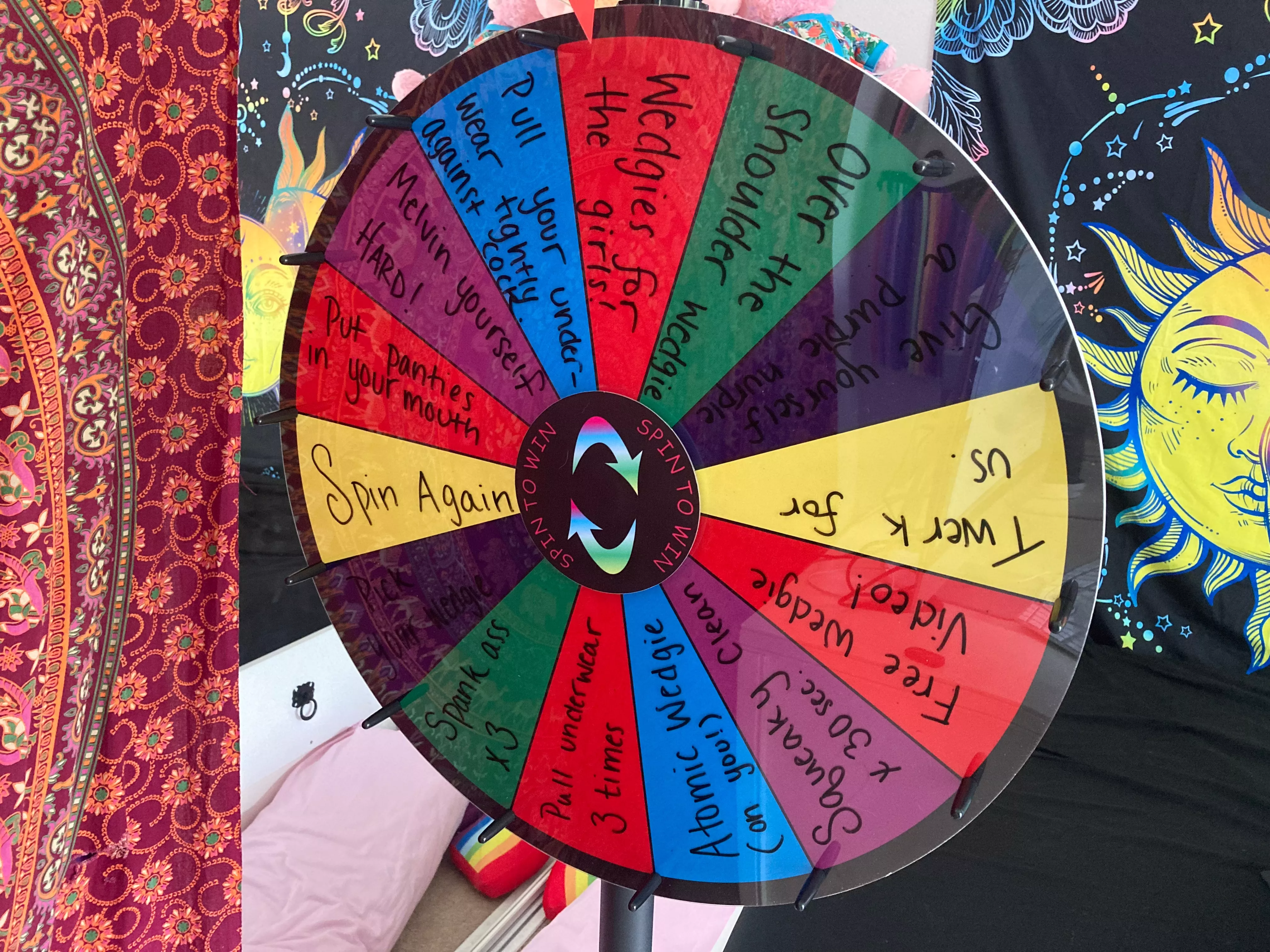 The Live Wedgie Wheel is READY! Who wants to try out a live cam or sext session with us where we spin the wedgie wheel with you! So much fun, so many wedgies for all! DM if you're feeling lucky!