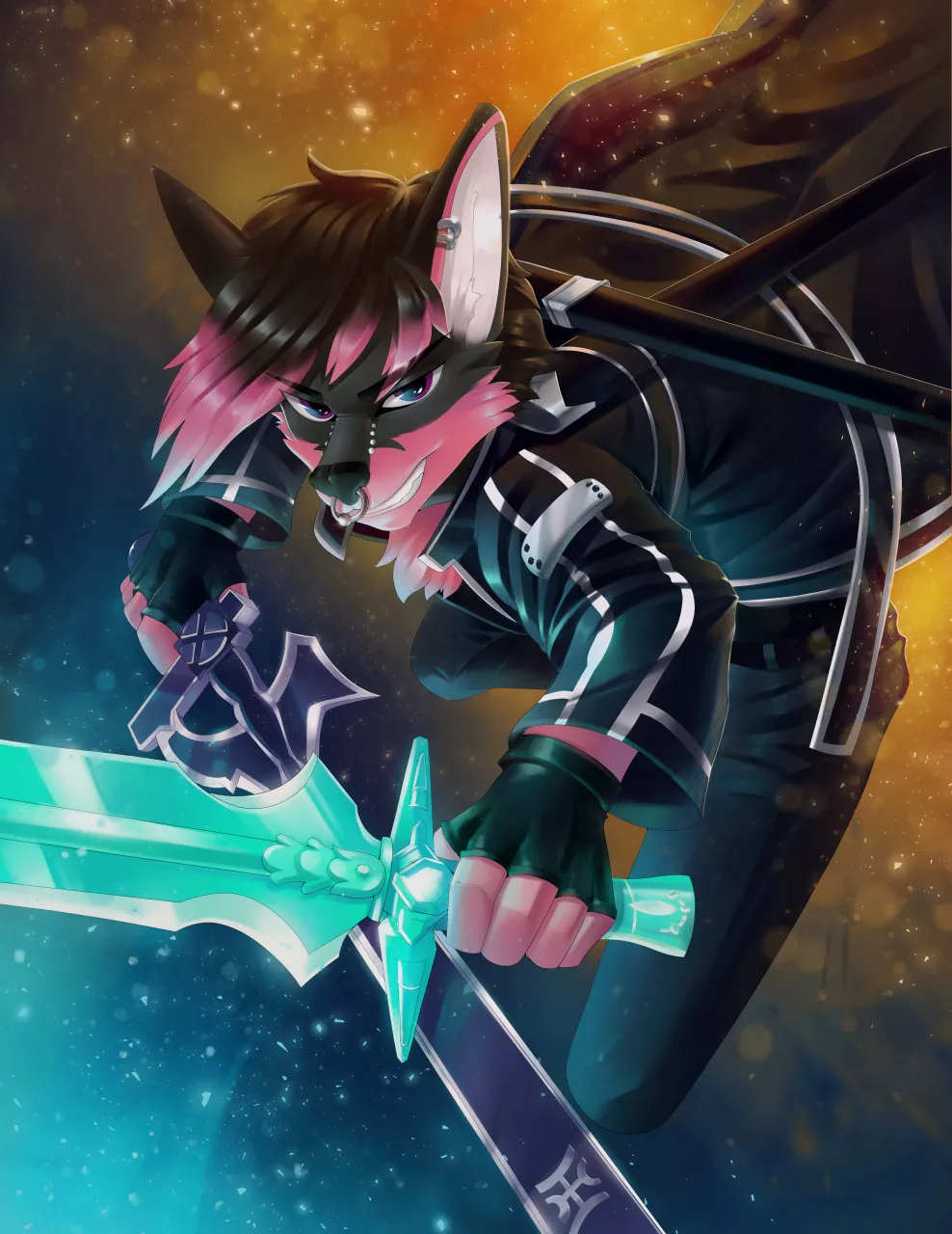 The reason I got stronger, is to survive! - Kirito âš” (Art by me Sparkittyart)