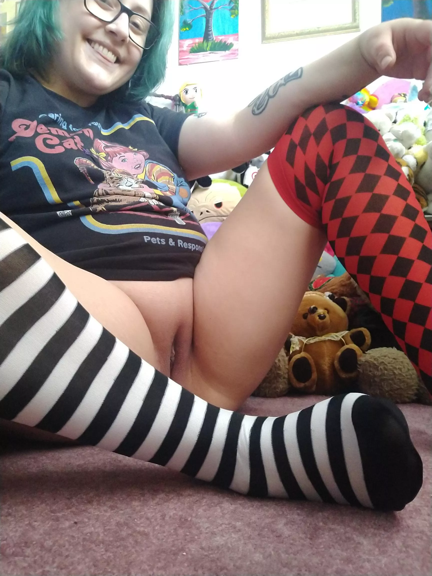 the thigh highs stay on when we fuck