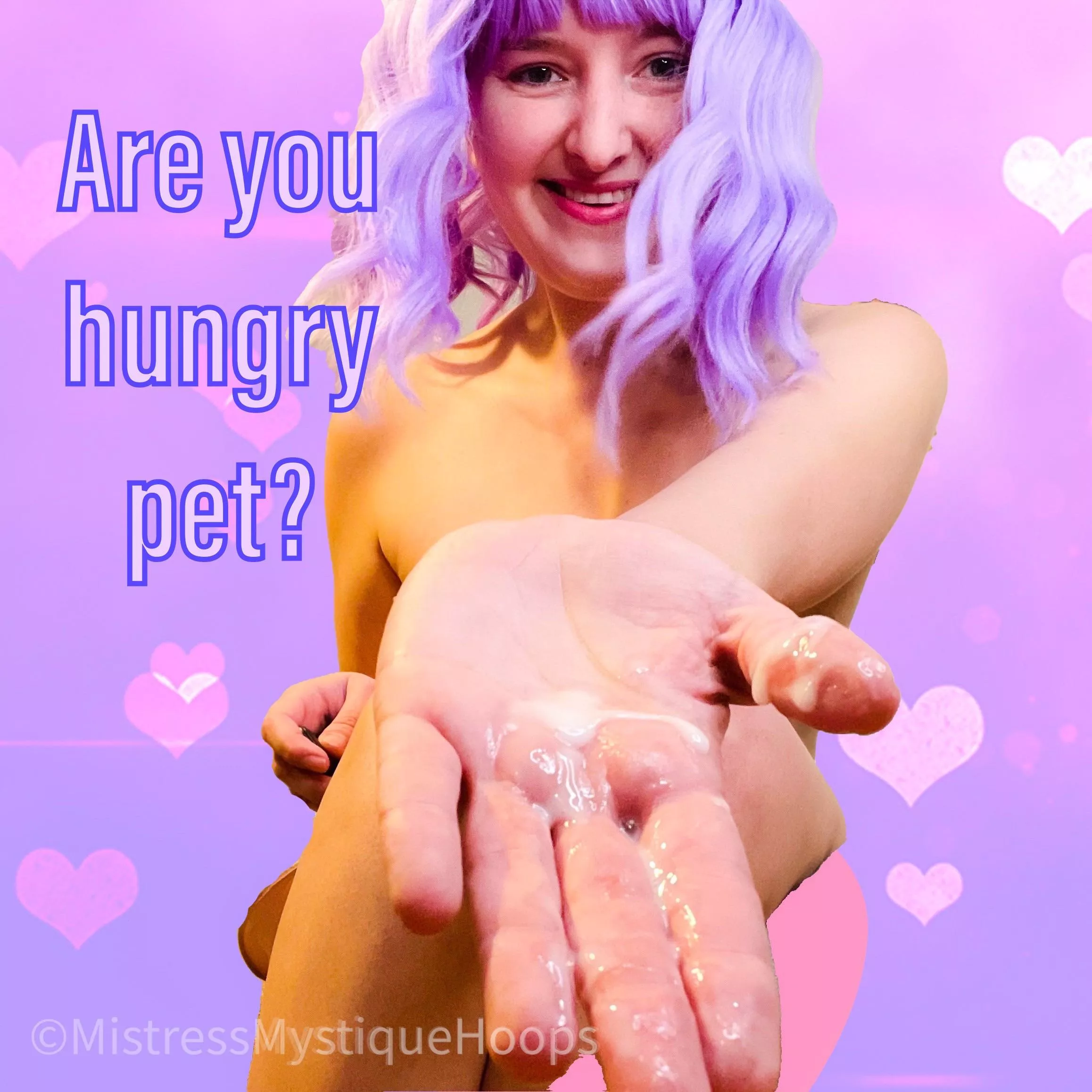 Then you should eat up all of that yummy snack you just made 💜😈💜[domme]