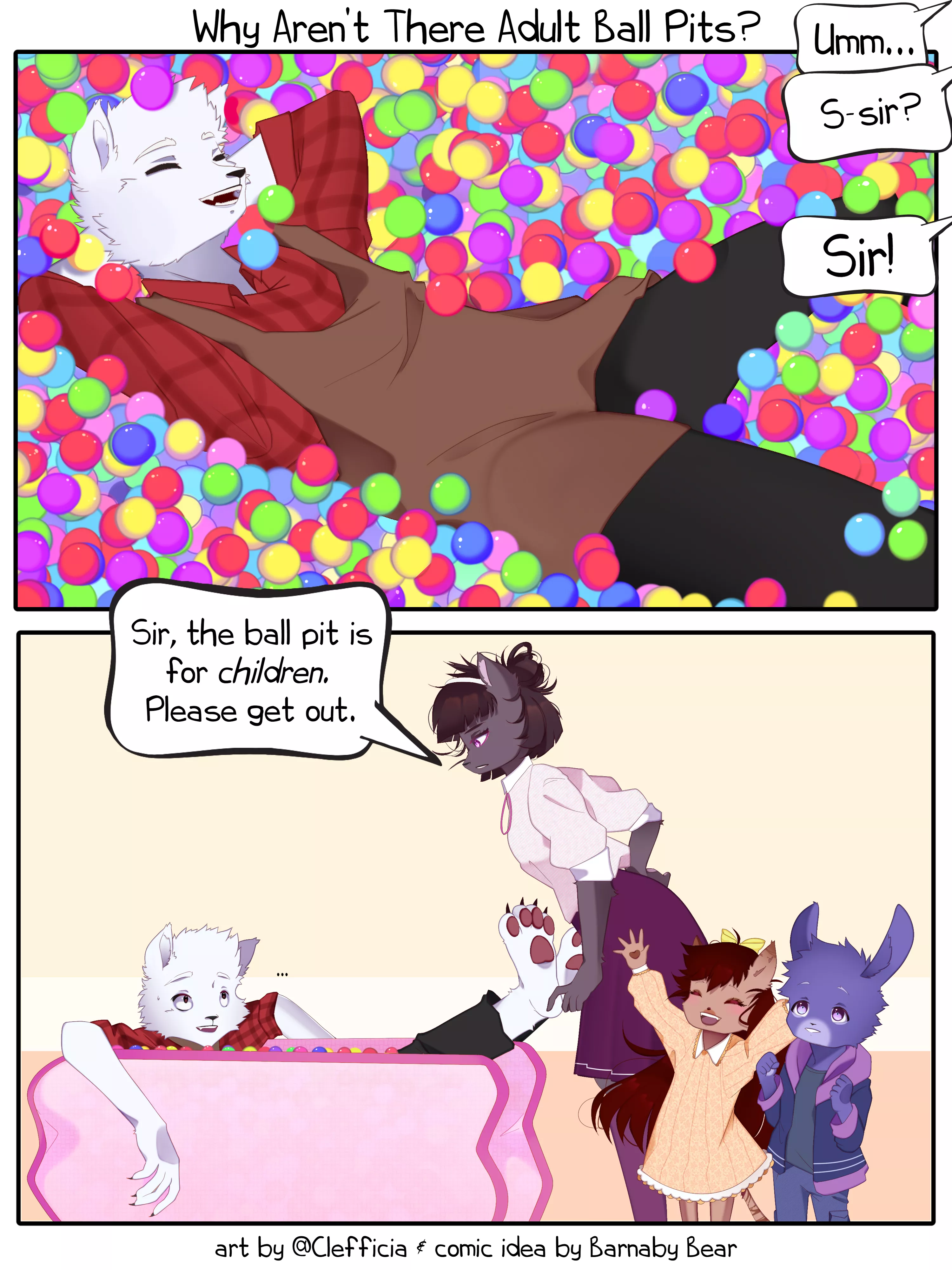 There's (Almost) No Adult Ball Pits - Art by @Clefficia for me