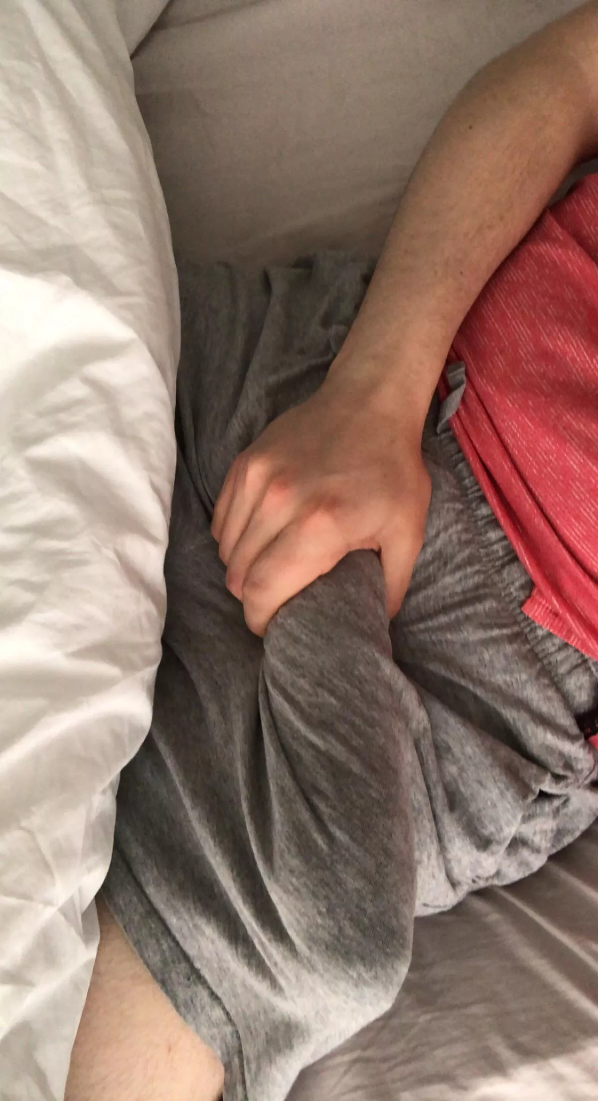 Thick dick in grey shorts