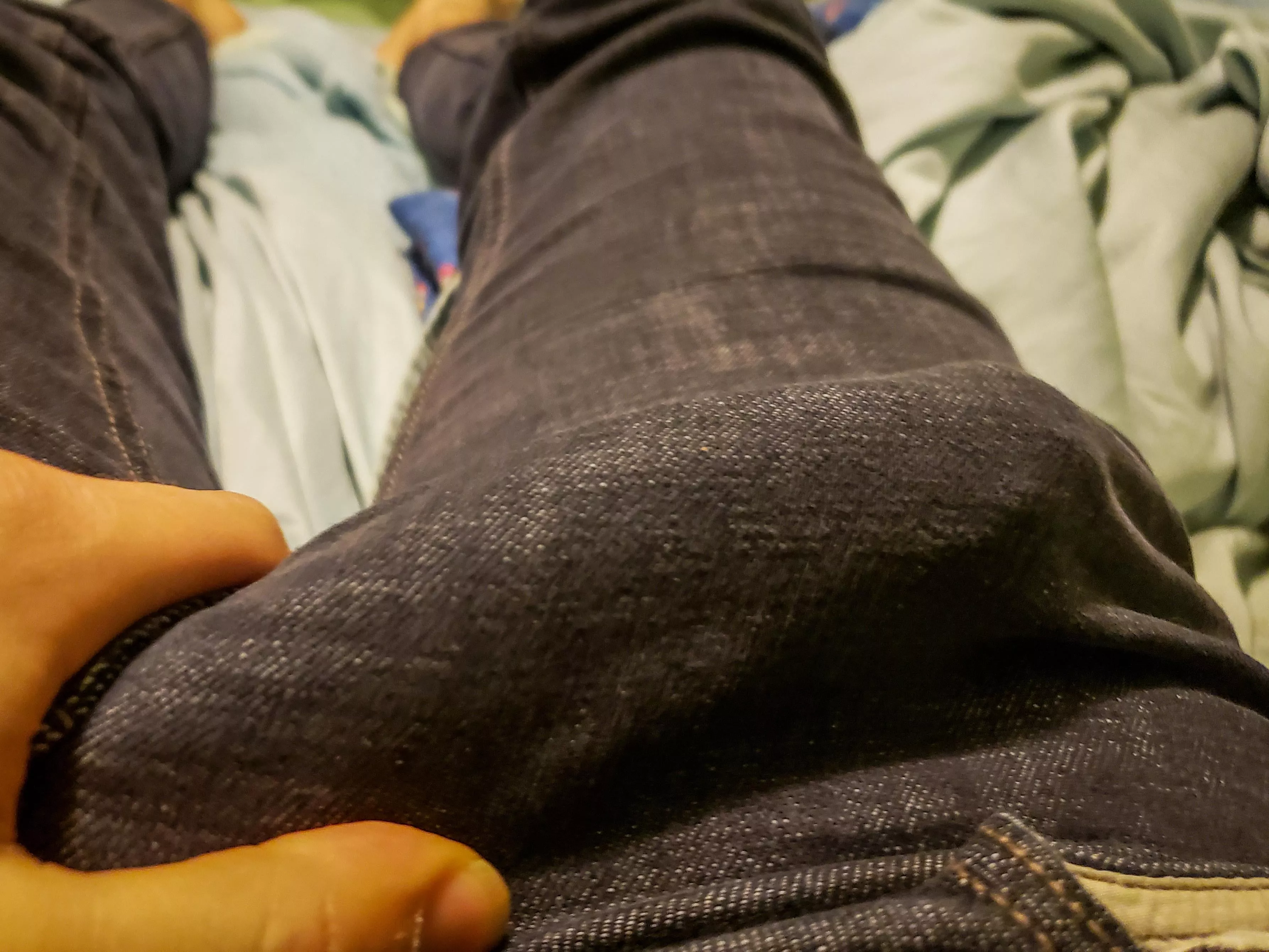 Thick dick in tight pants