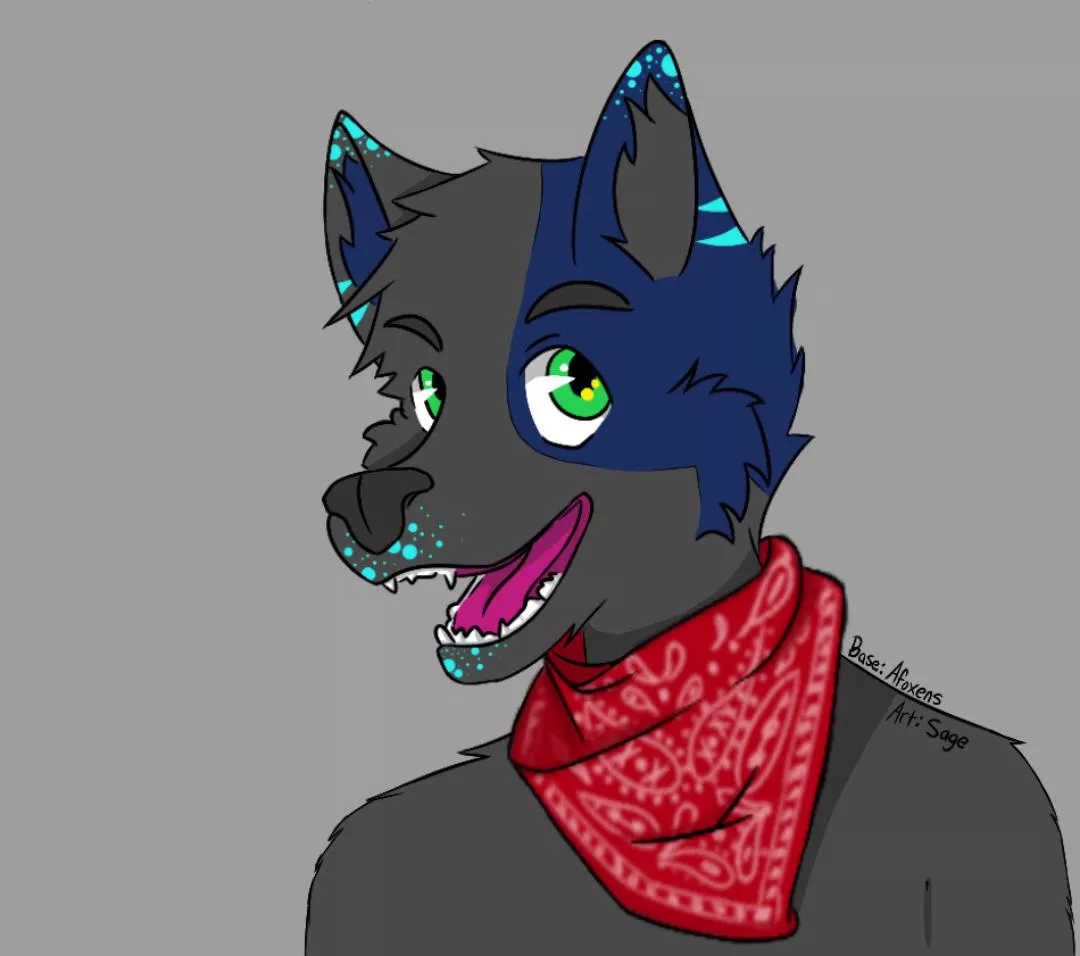 this is Beck, he's my first fursona. the line art/base is from Afoxens, the rest is by me