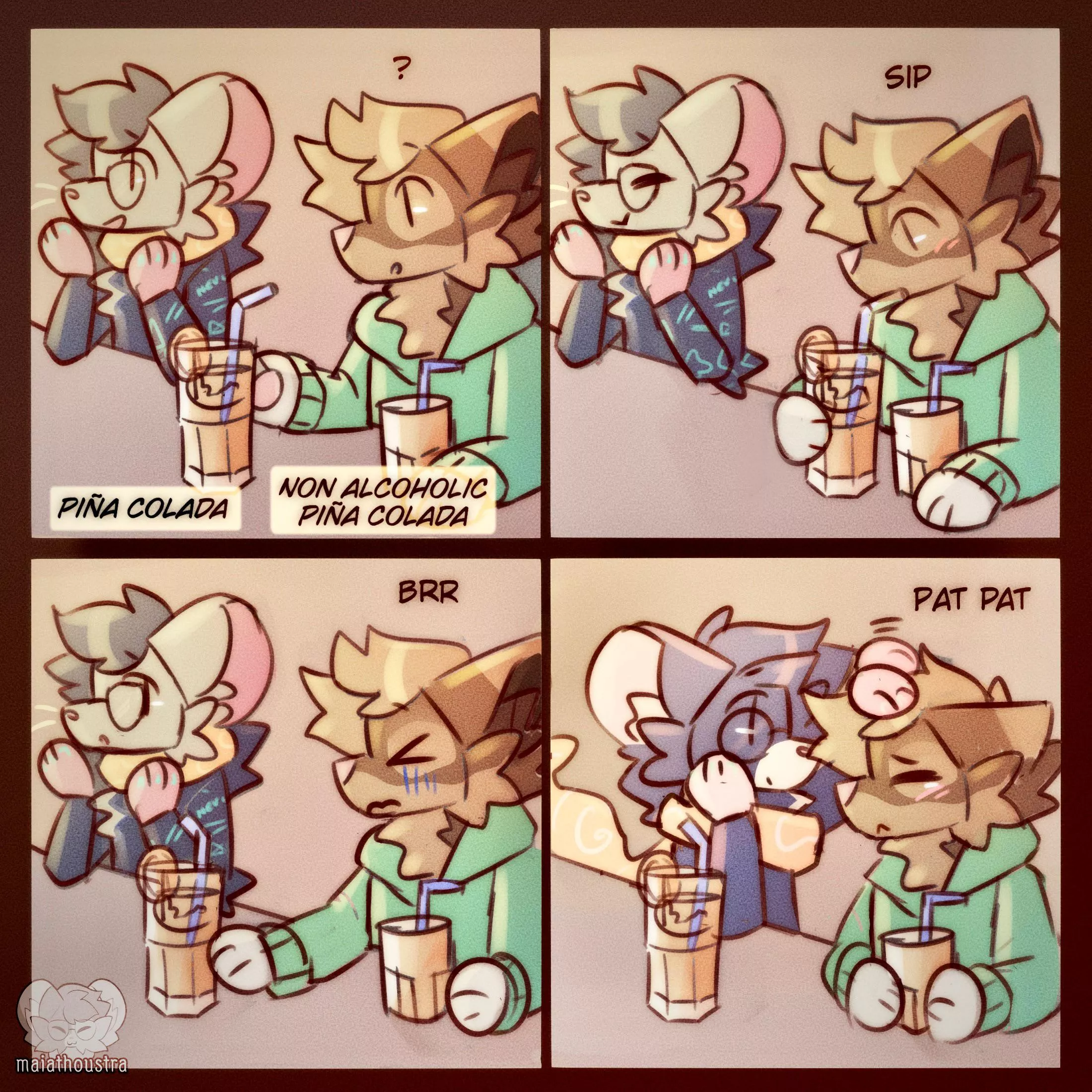 This time we went to my local bar which makes really strong cocktails ~ art by me @maiathoustra