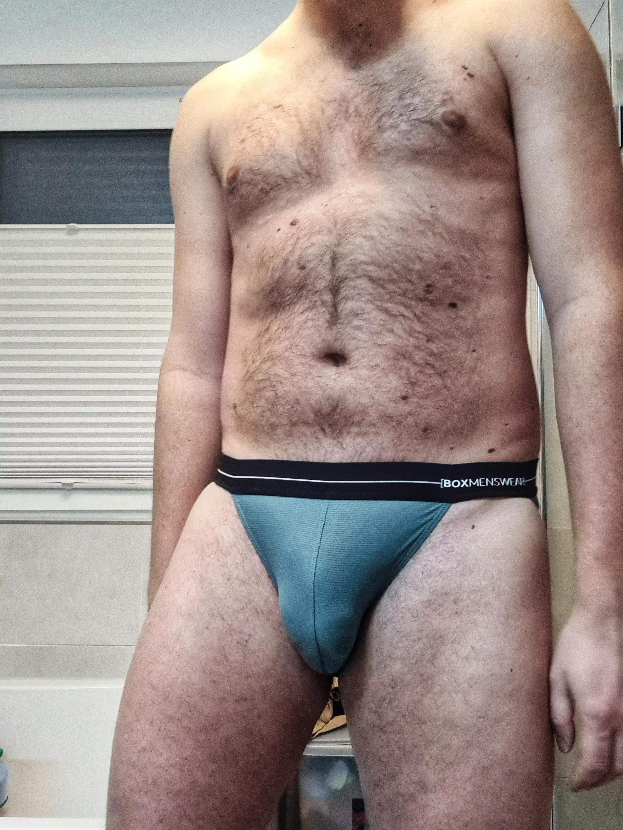 this was in january. with hairy body and boxmenswear briefs. do you like the bulge? [M29]