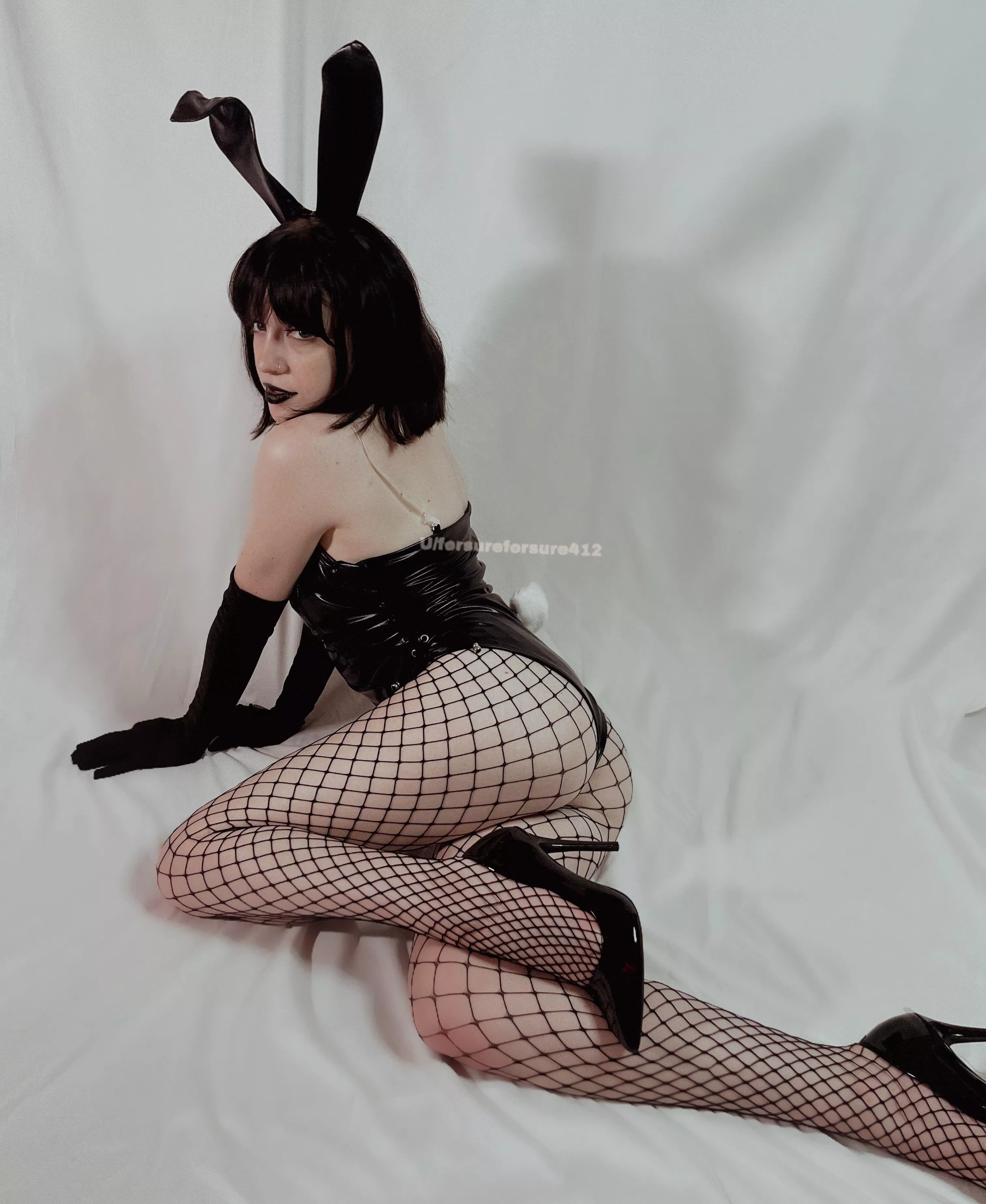 Thought you guys might appreciate my bunny with fishnets on 🖤