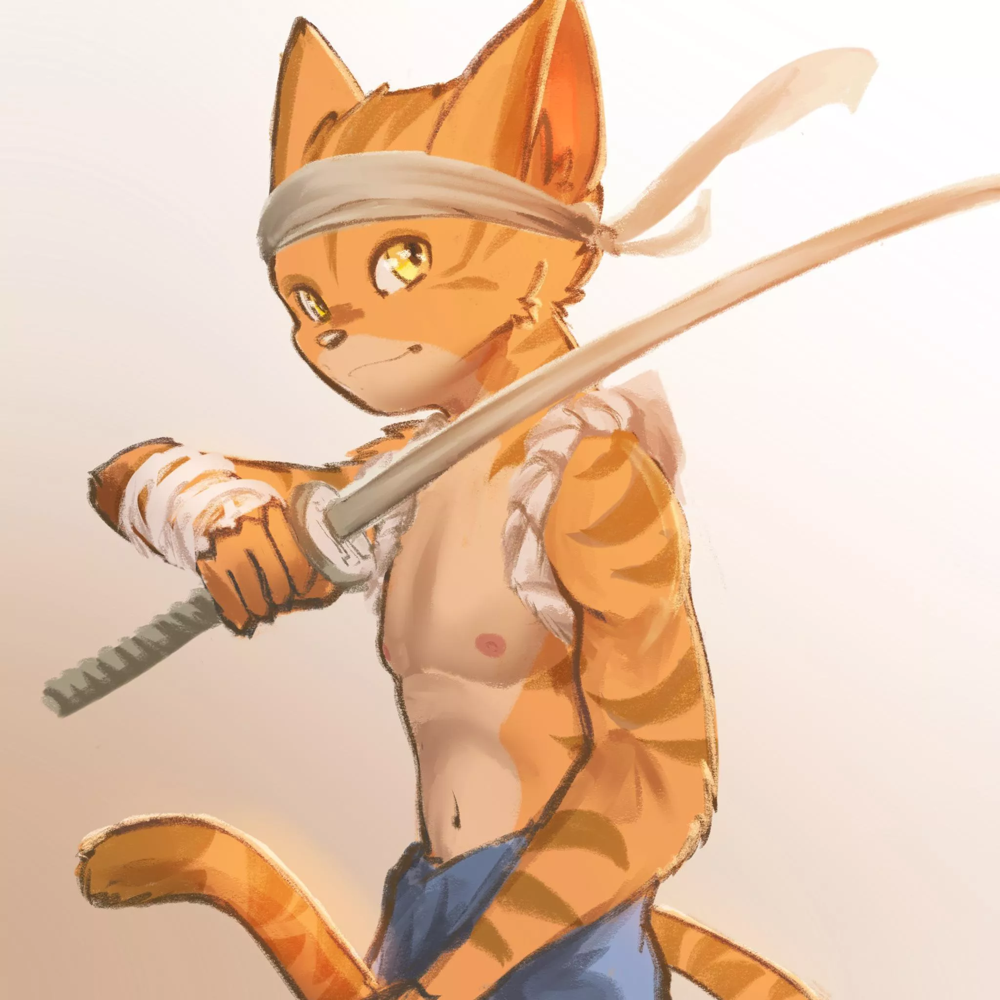 Tiger Ninja Boy @Stampmats (commission: open)