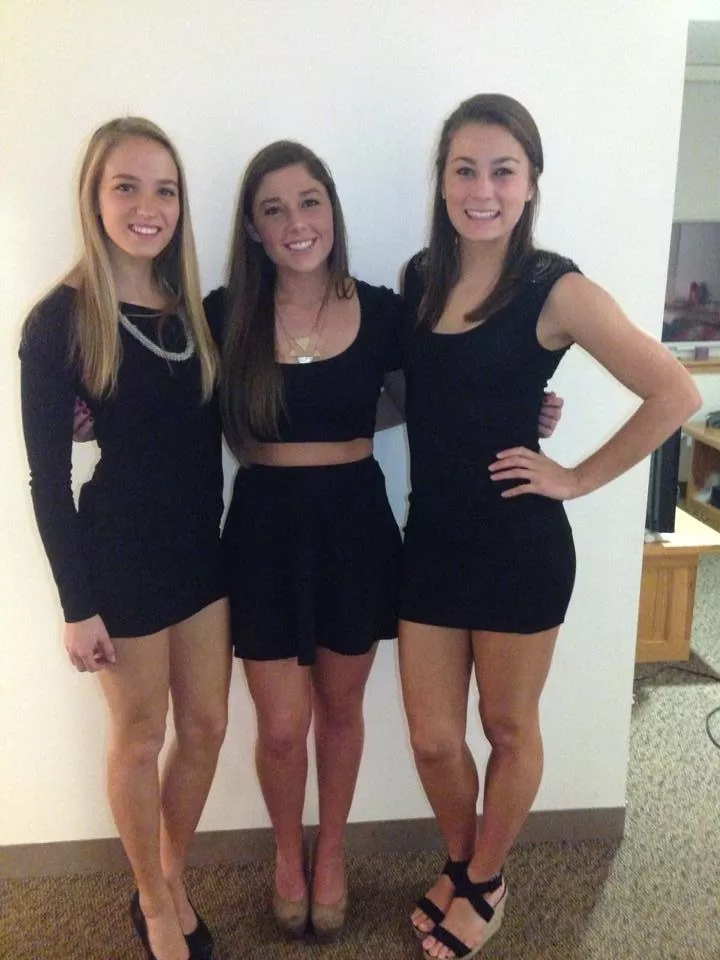 Tight black dresses