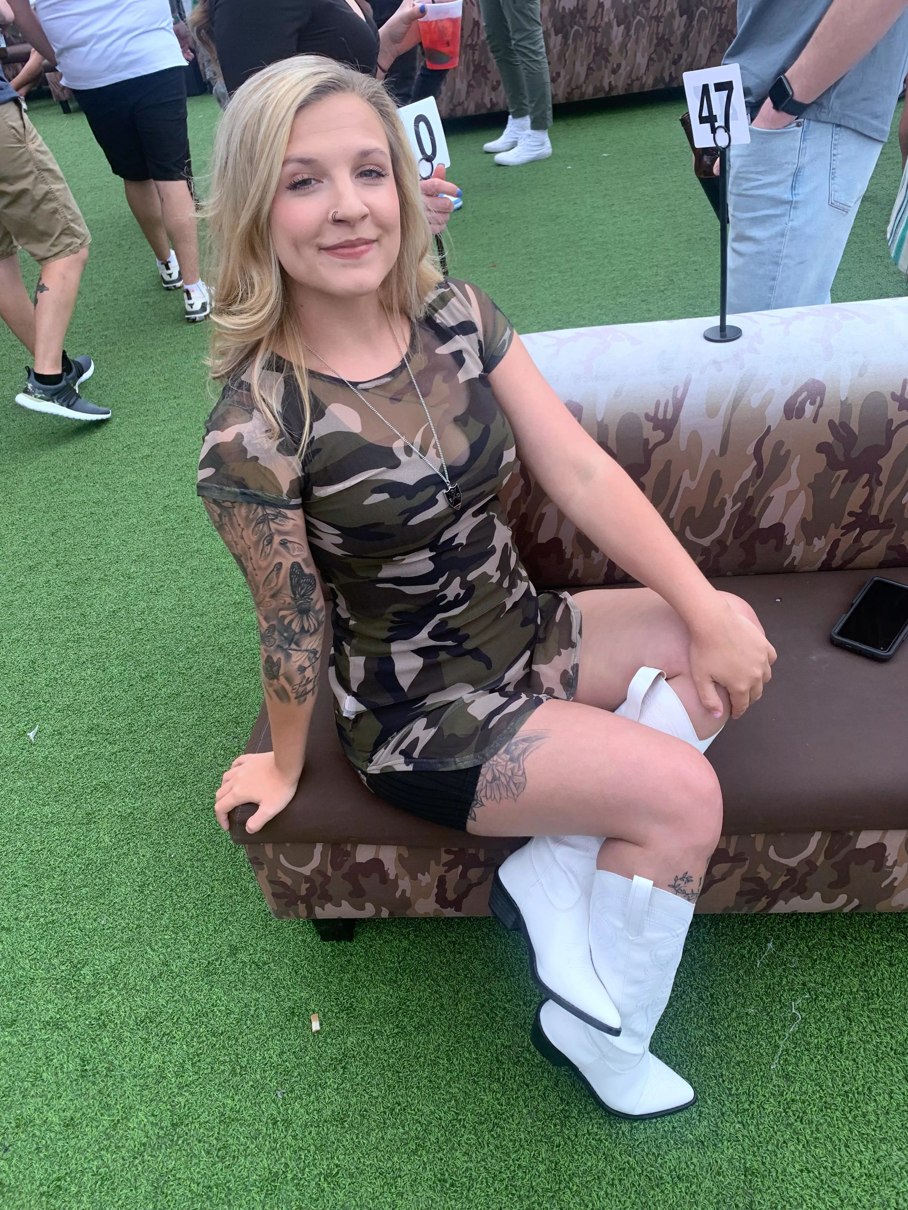 Tight little camo dress (;