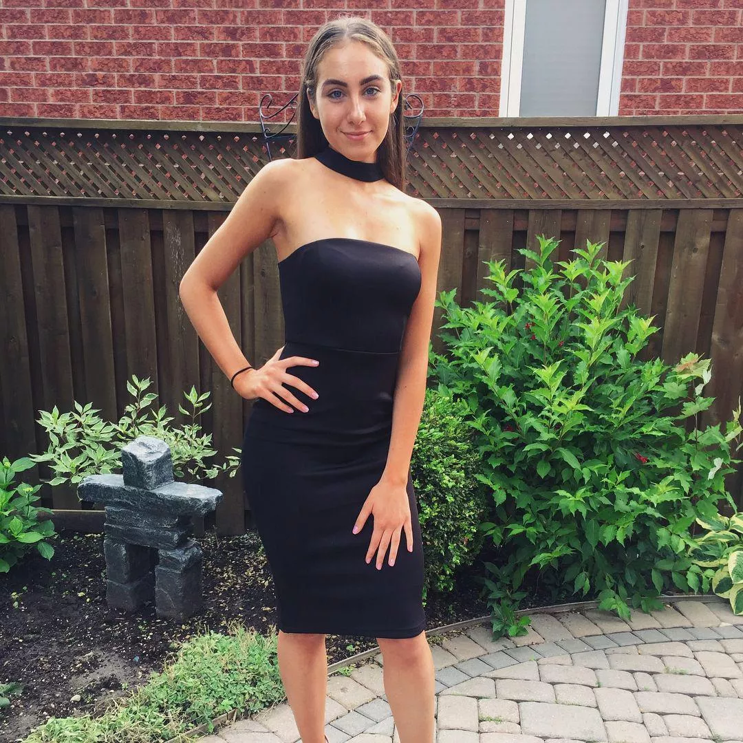 Tight mini black dress ðŸ¤¤