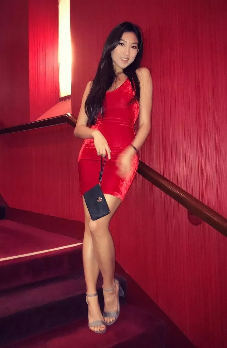 Tight red dress