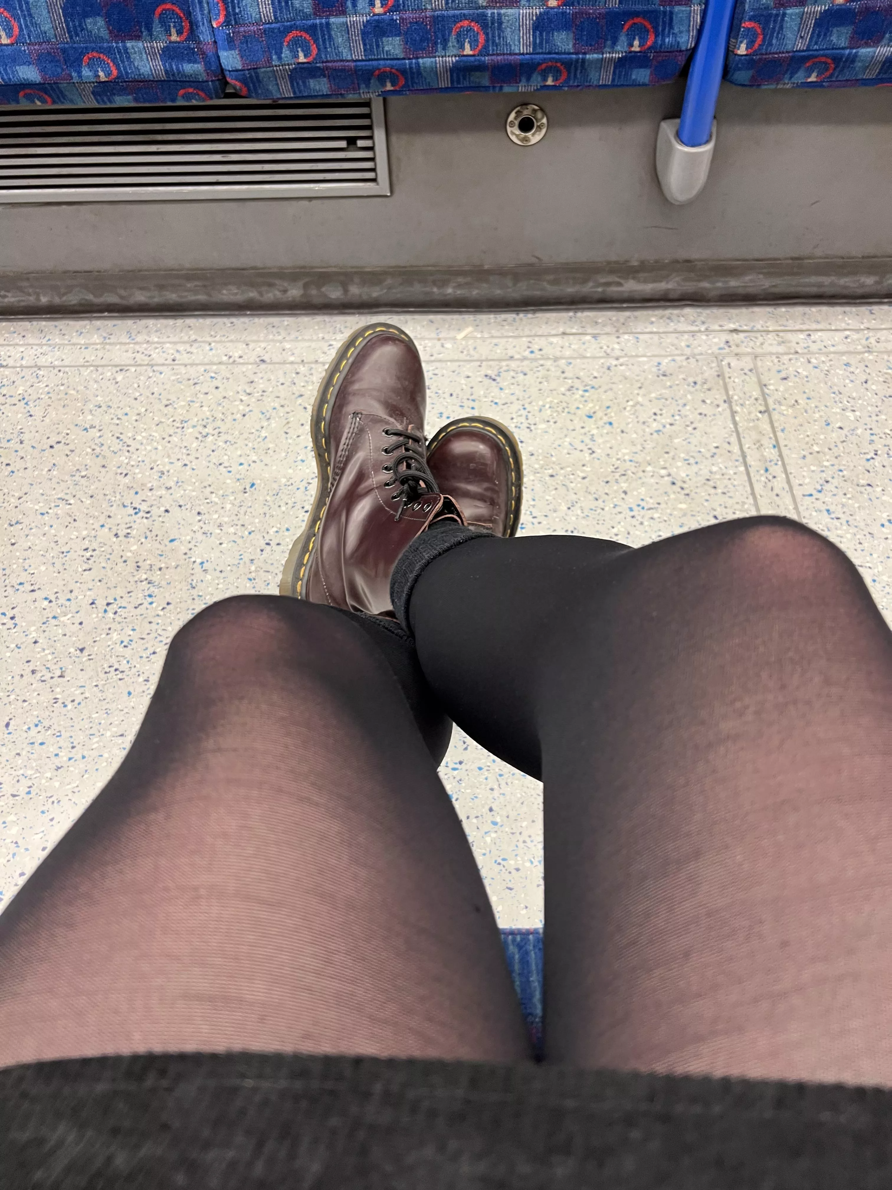 Tights and Docs on the tube