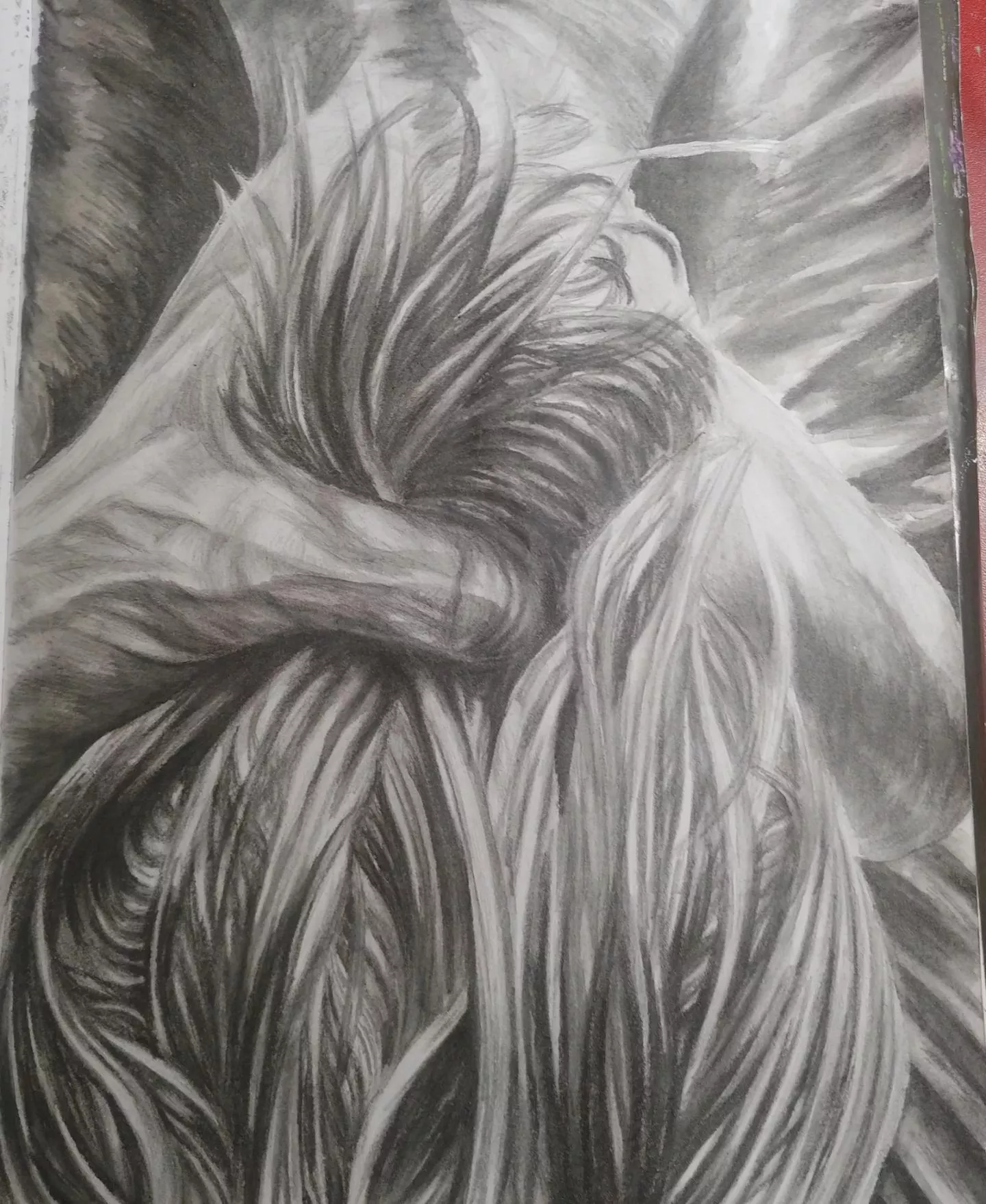 'Til My Fingers Bleed, completed in aquarelle graphite