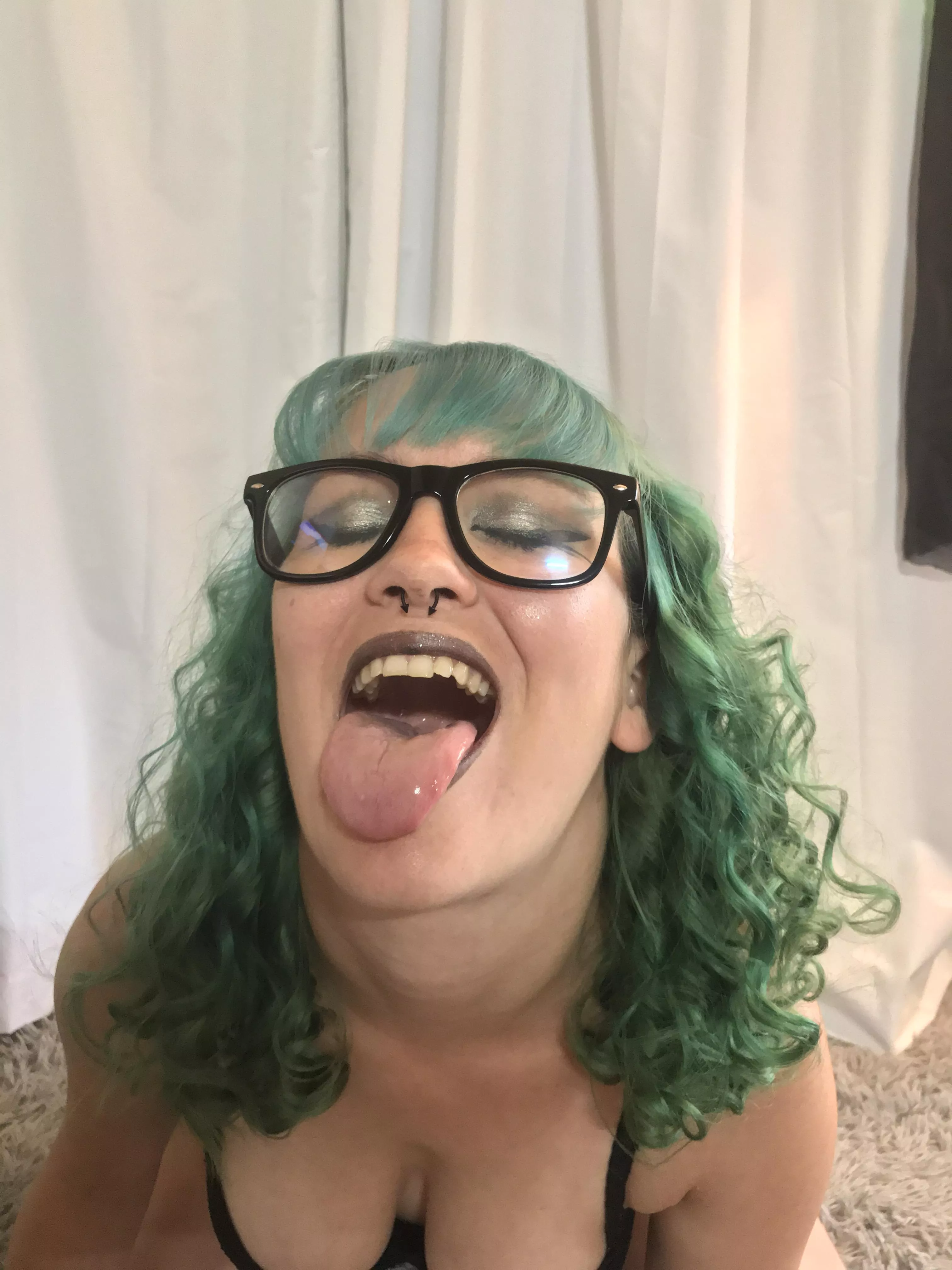 Tits are 2 points, mouth is 5 points. Glasses are a foul.