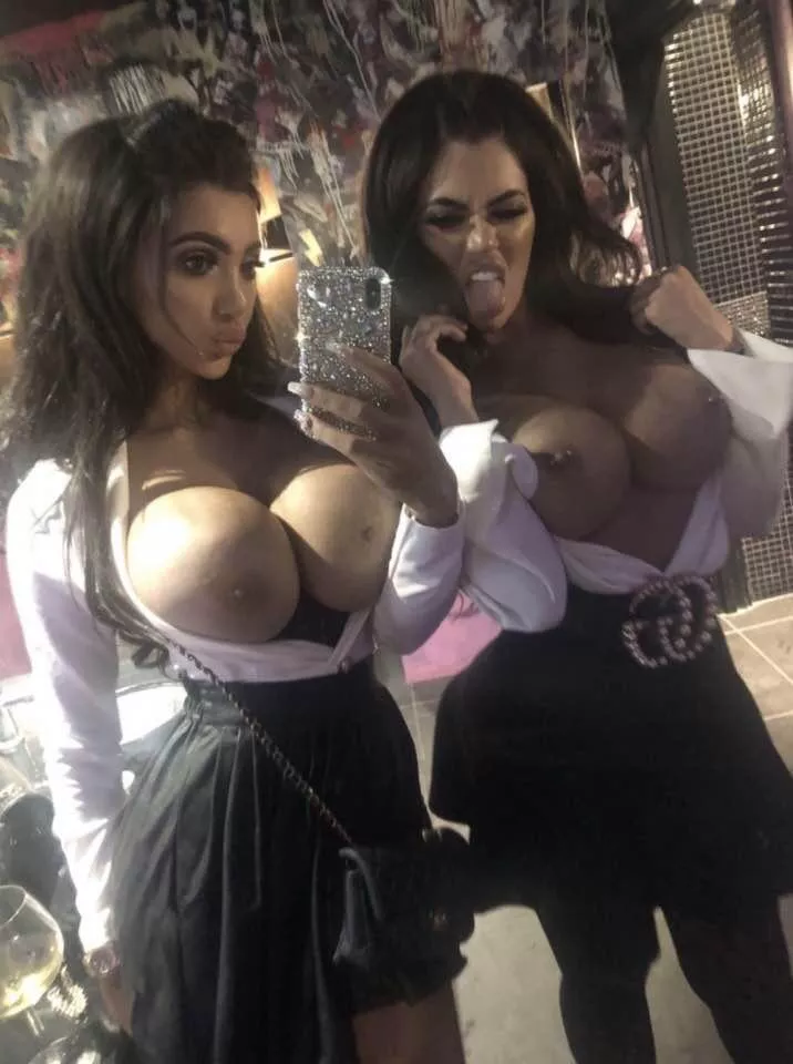 Tits out slags