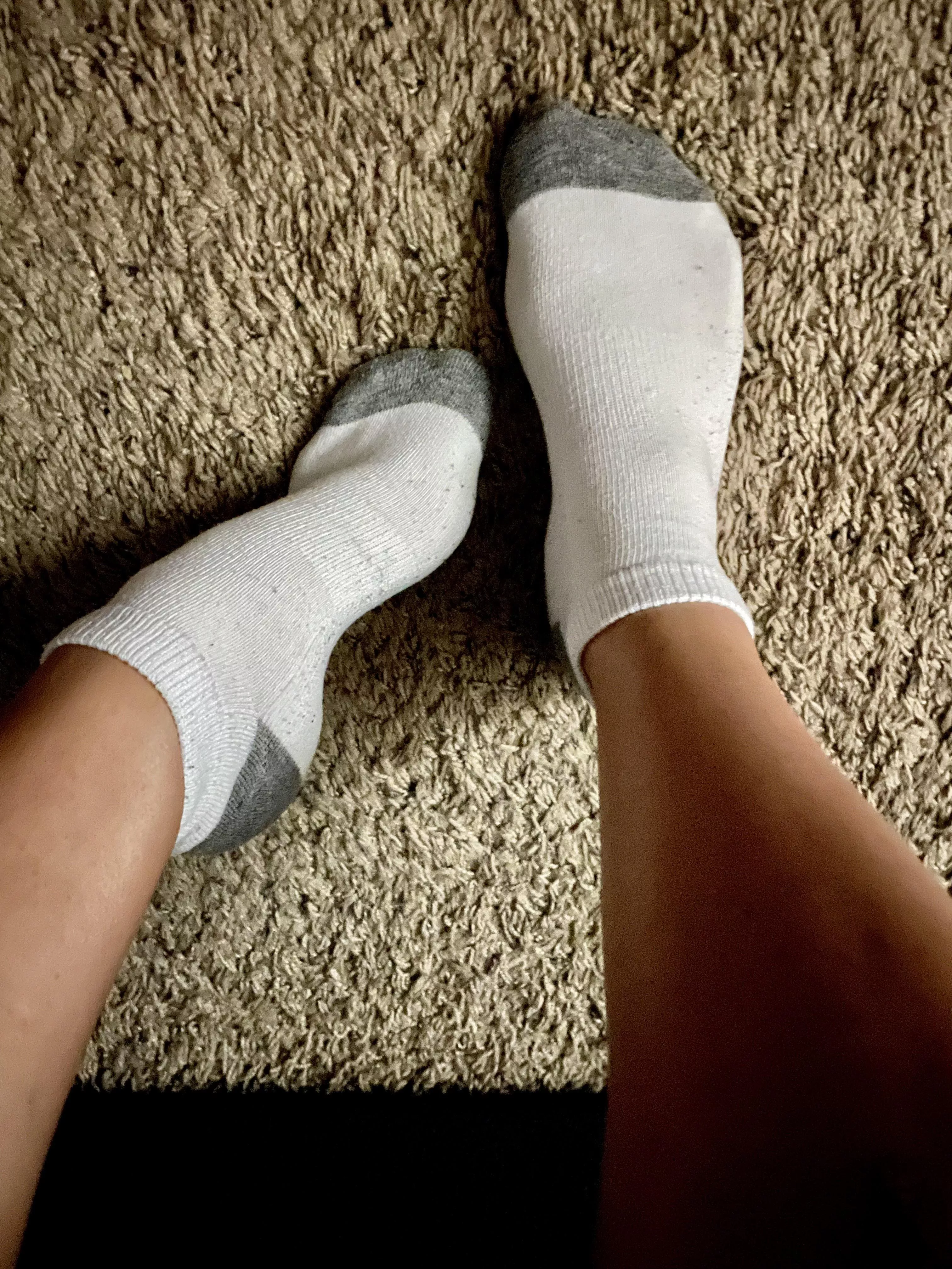 Today it’s white ankle socks!