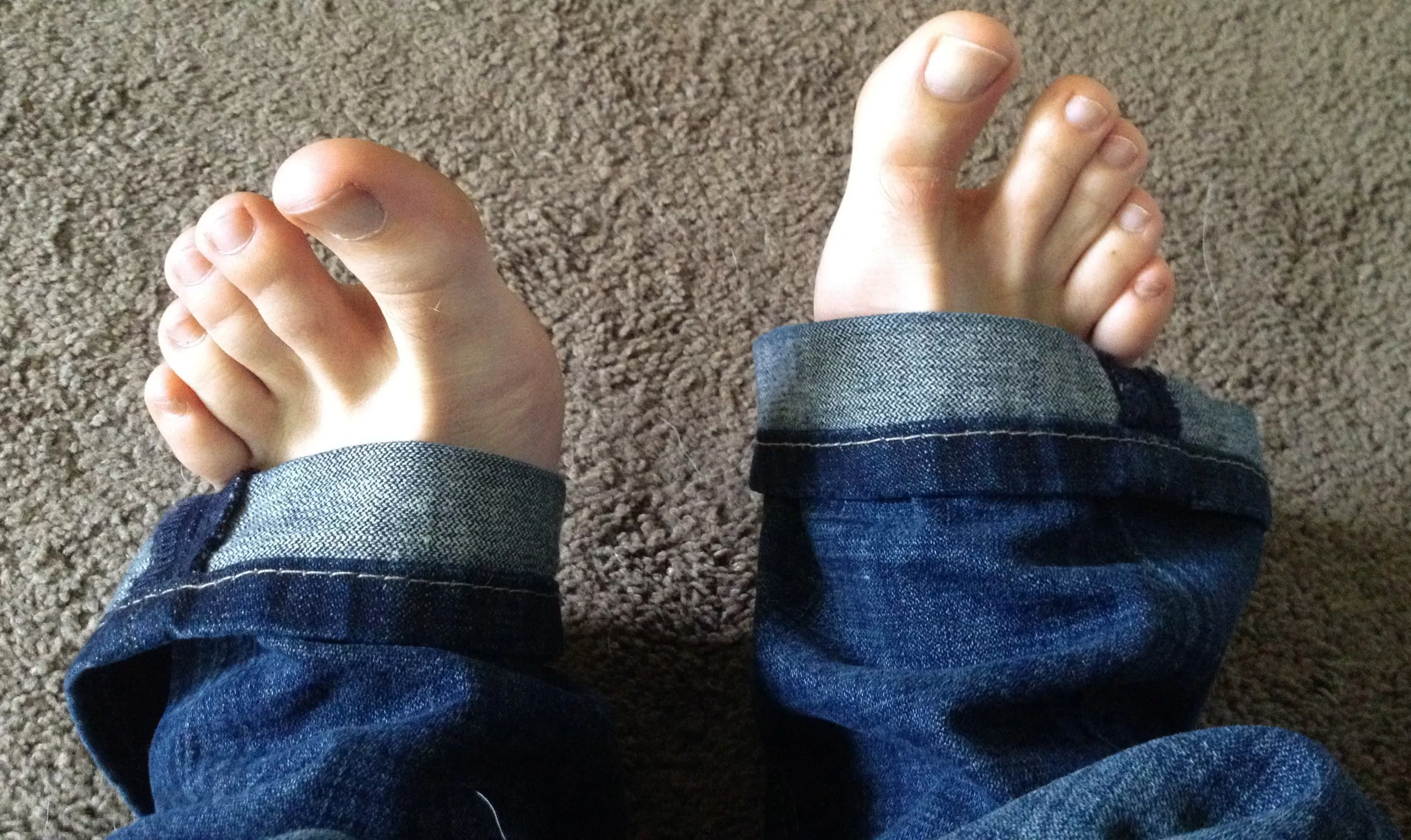 Toes and jeans