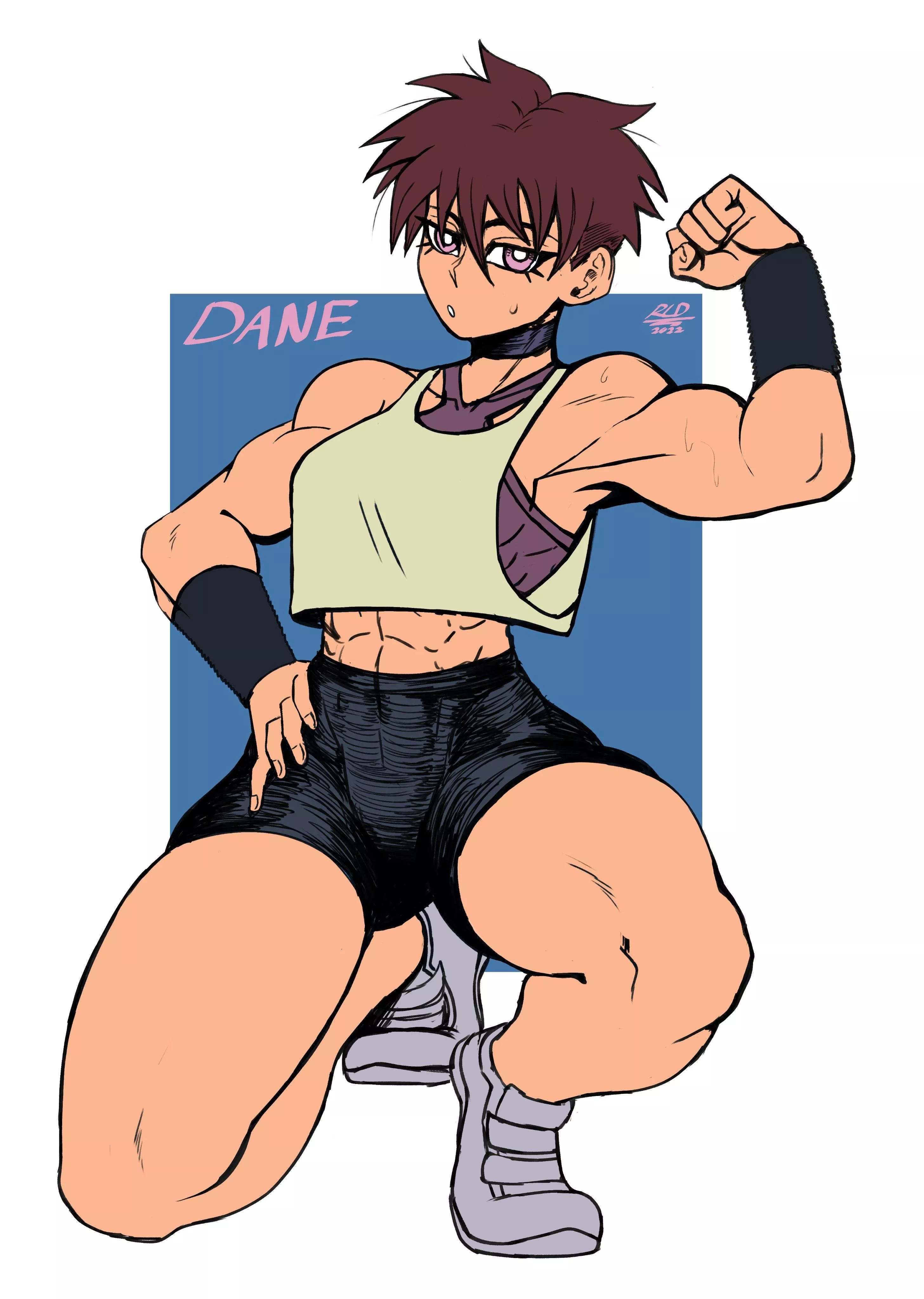 Tomboy flexing after a workout.(@VertacularRLD)