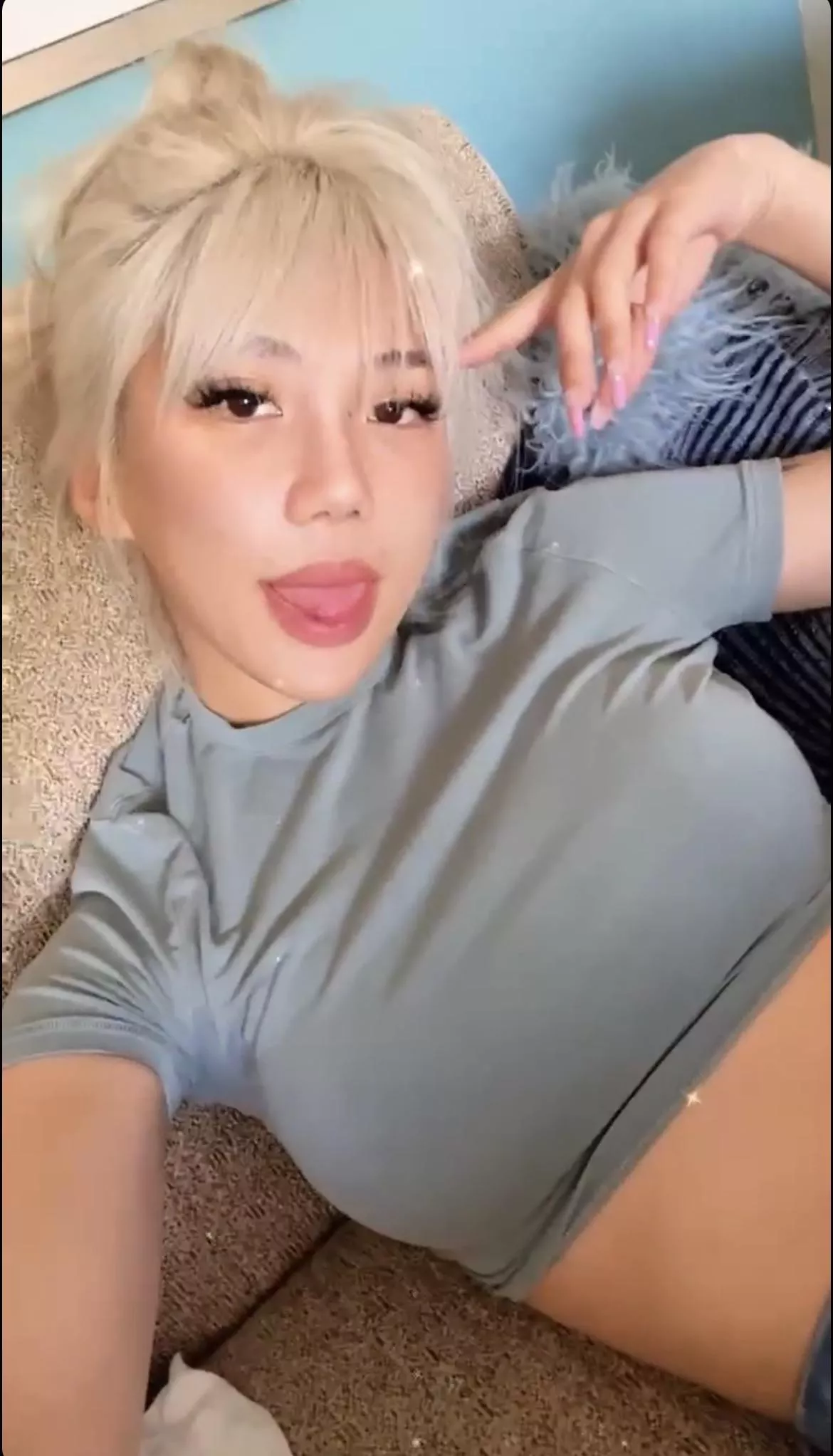 tongue out