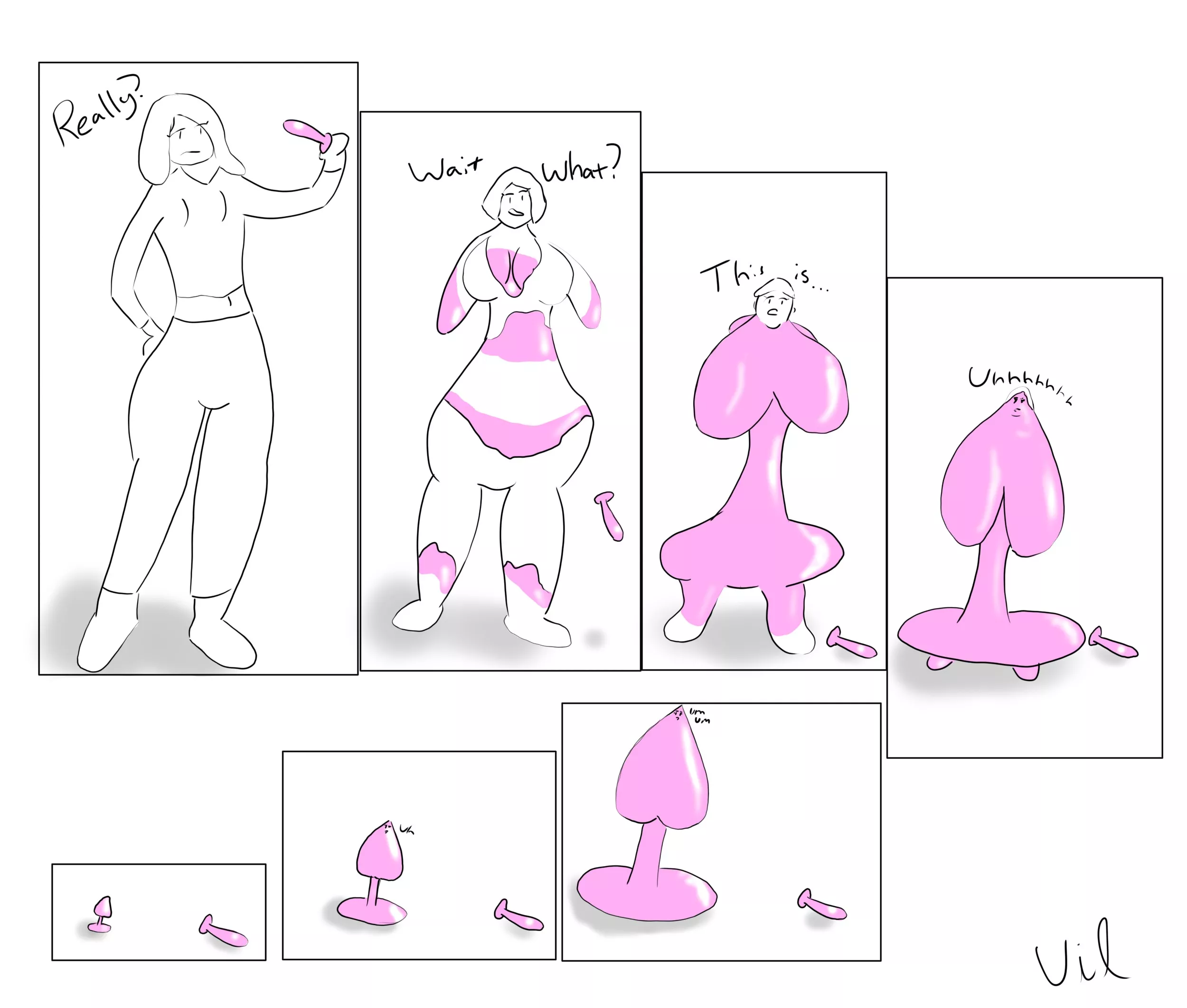 Toy Left Out [F Human -> Pink Buttplug] by viltovil