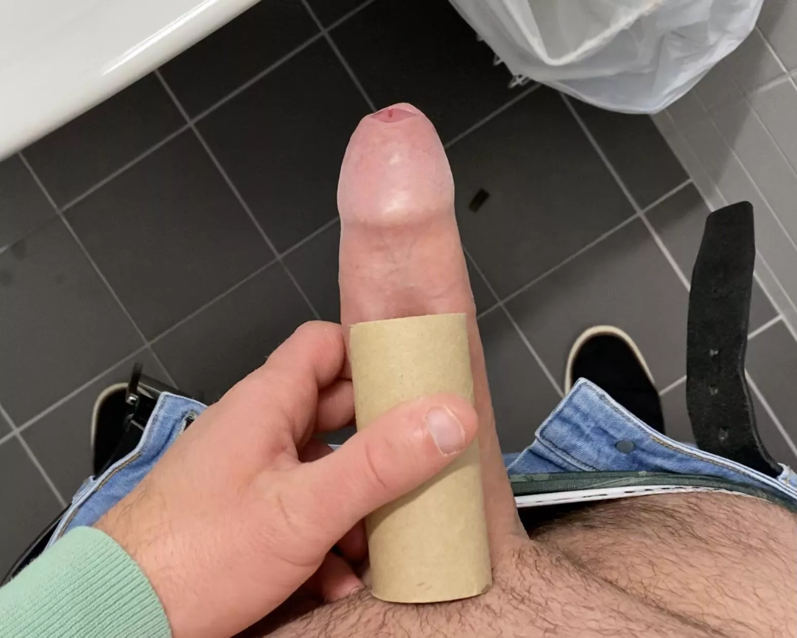 Tp roll on top of my cock :)