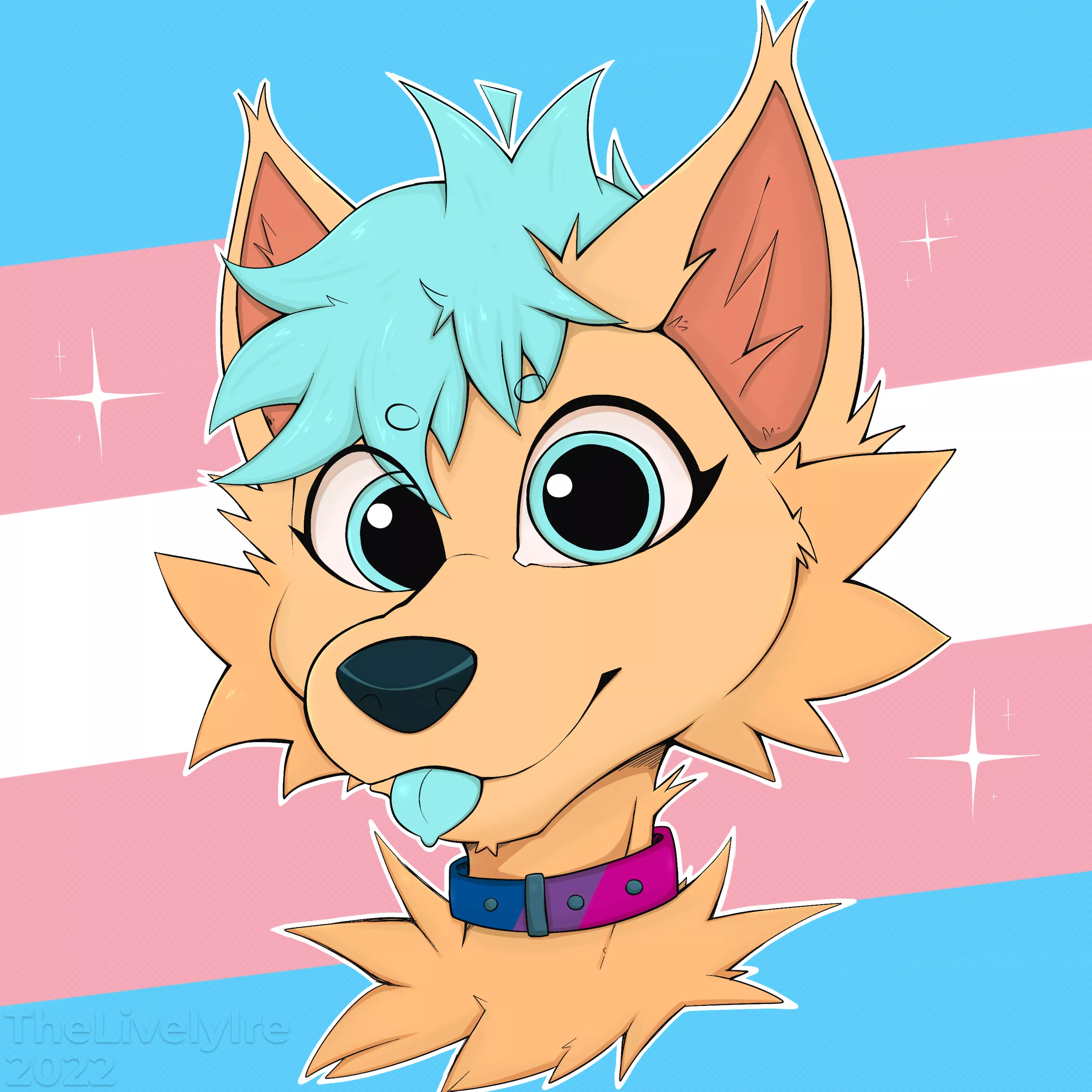 Trans Pride Blep (TheLivelyIre @FA)