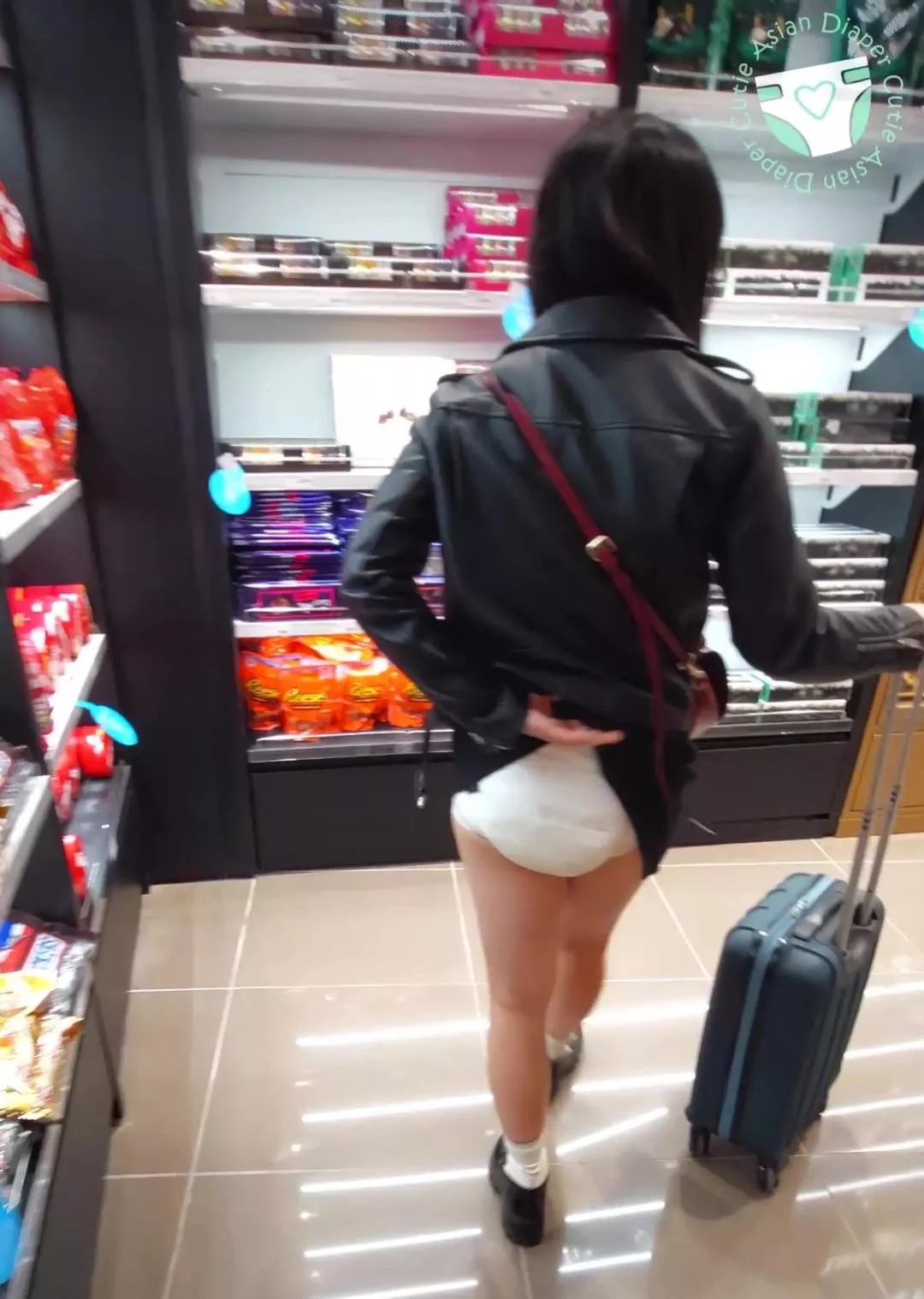 Traveling to Italy in my thicc diaper was sooo much funðŸ¥° I can't resist showing you my wet diaper in crowded places and my diaper even leaked on a super busy train in my newest video ðŸ’œ