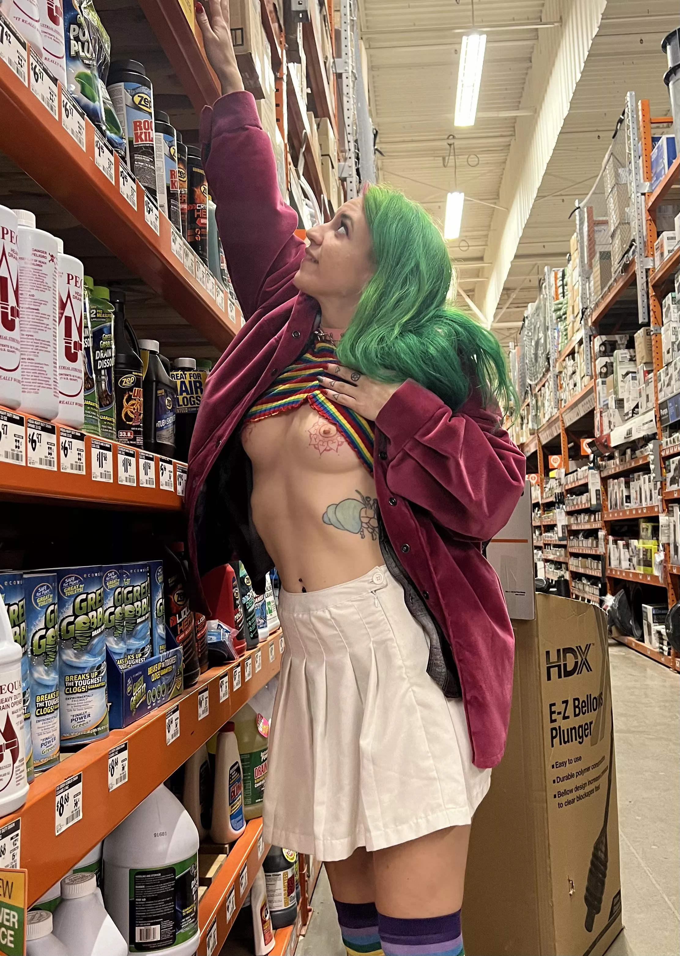 Trying to find someone to clean my pipes at the hardware store