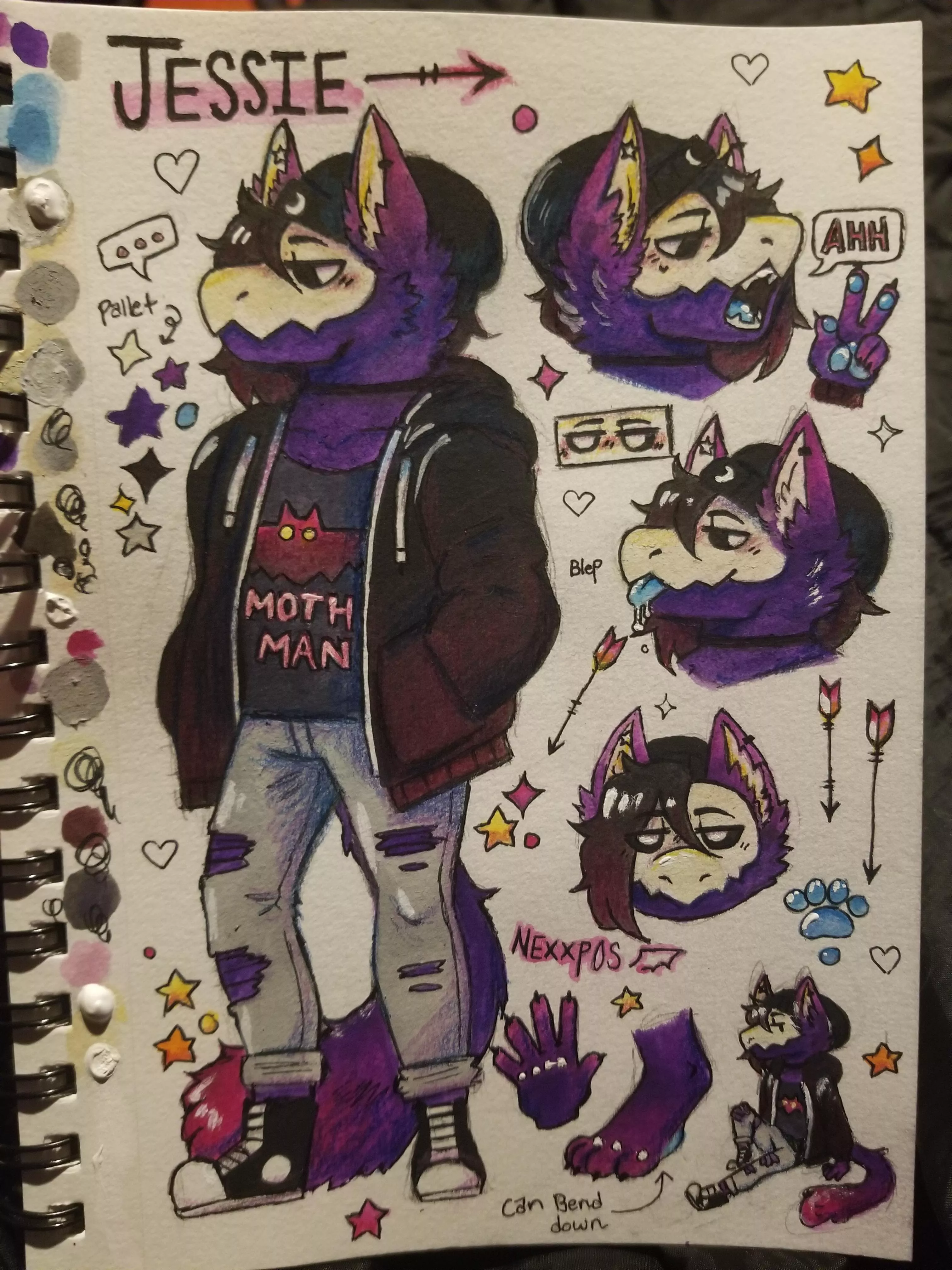 trying to get better at ref sheets, heres a big ol purple boy ðŸ’œ (Nexxp0s)