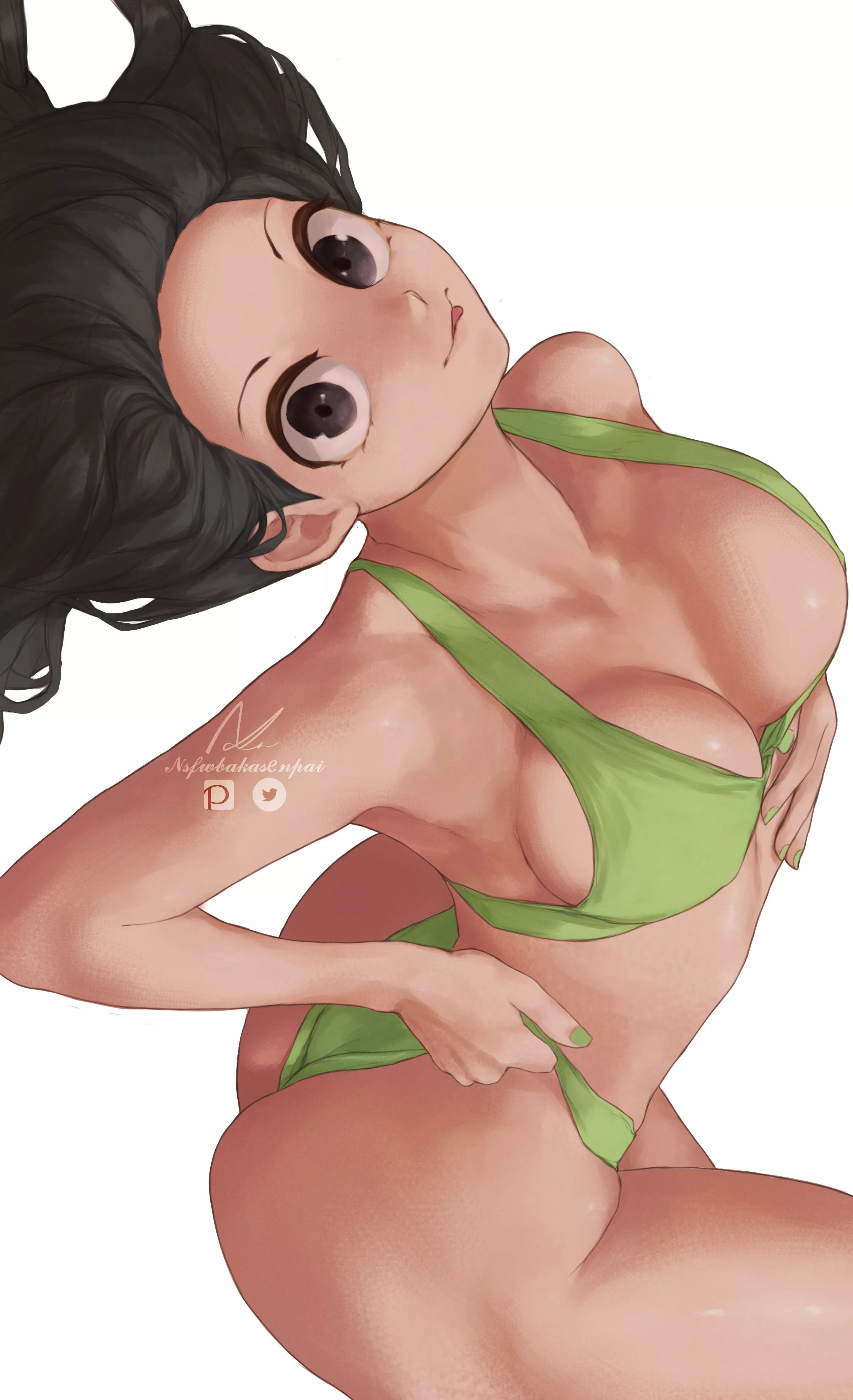 Tsuyu green bikini [nsfwbakasenpai]