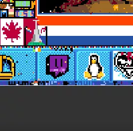 Twitch logo on the r/placestart taskbar FeelsStrongMan