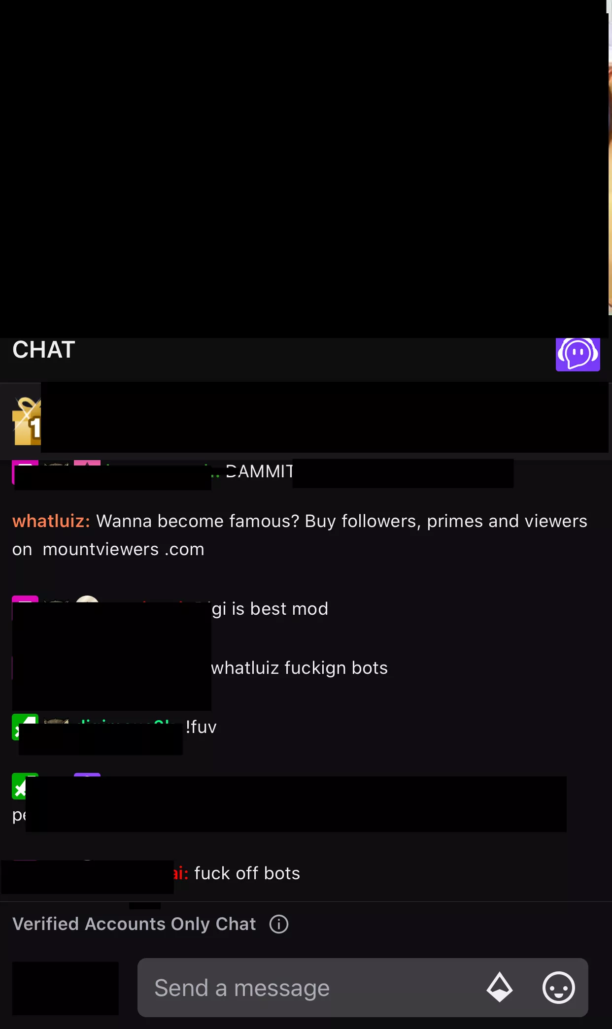 Twitch your Verified Accounts Only Chat doesn’t stop bots. It only hurts regular users