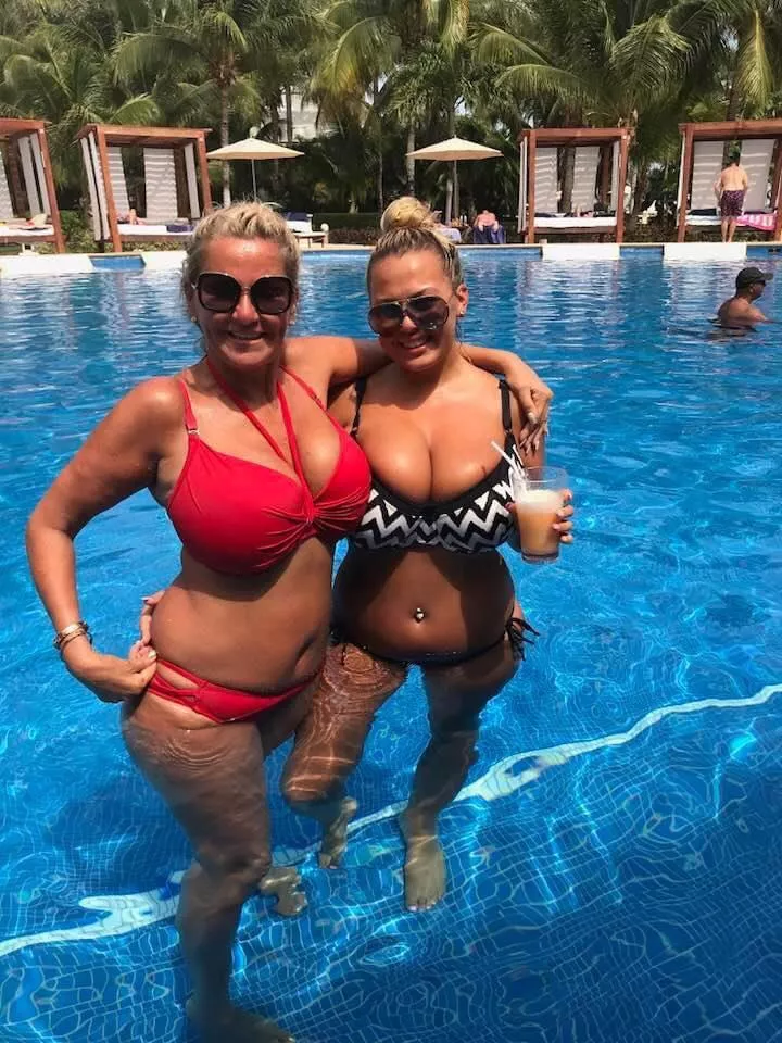 Two generations of big tits