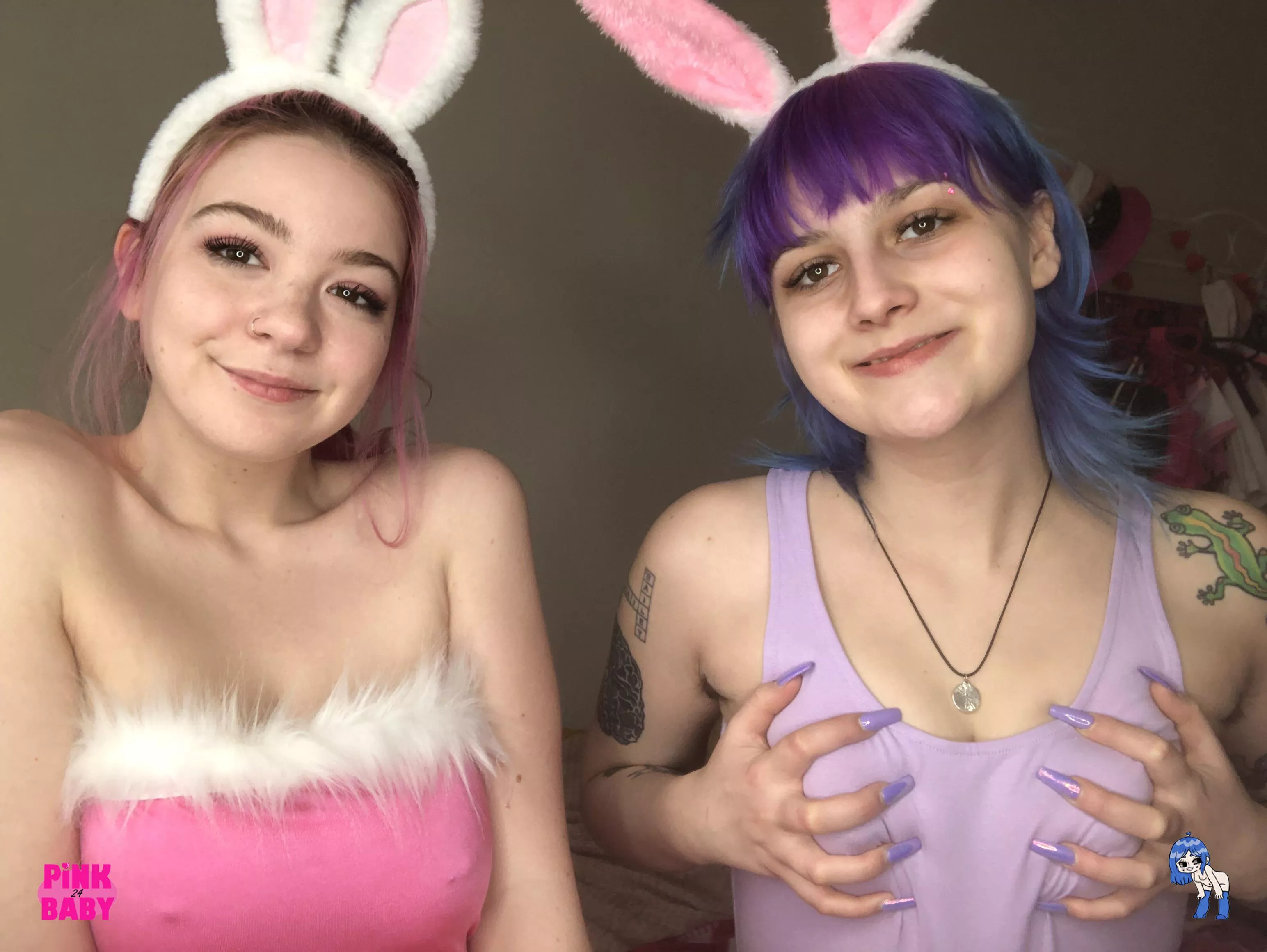 two horny bunnies