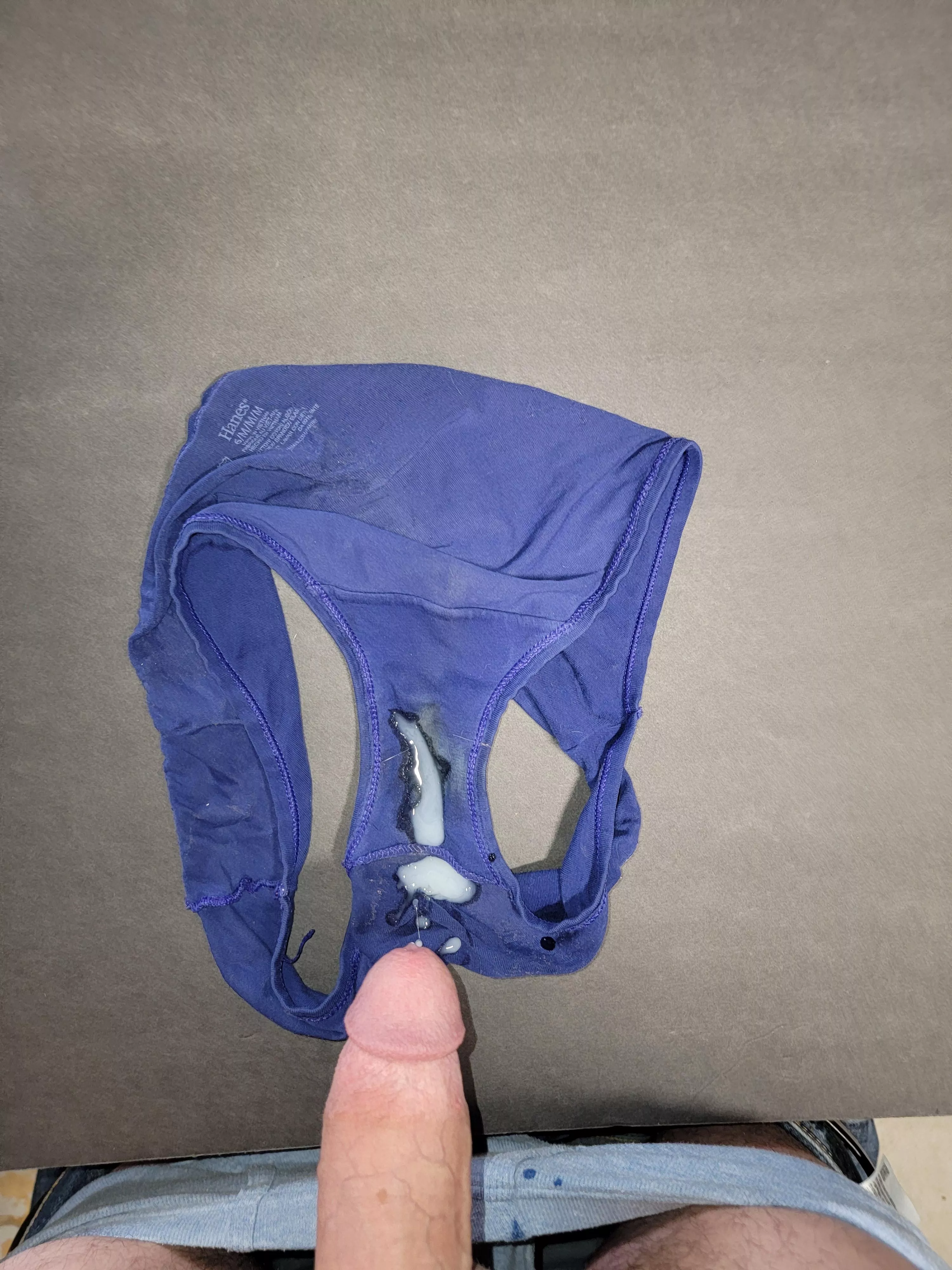 Unloaded on wife's dirty panties