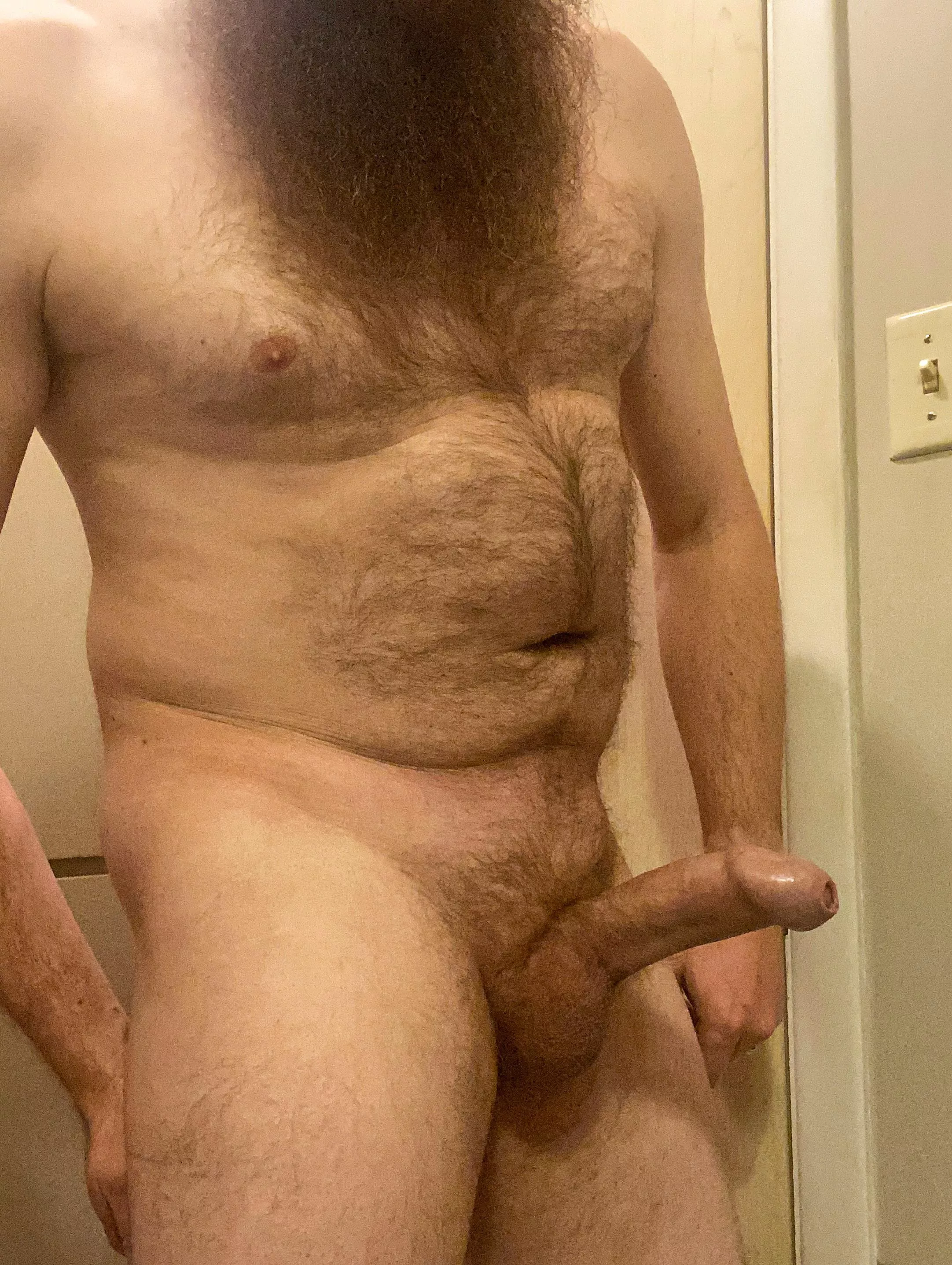 Untrimmed beard and boner