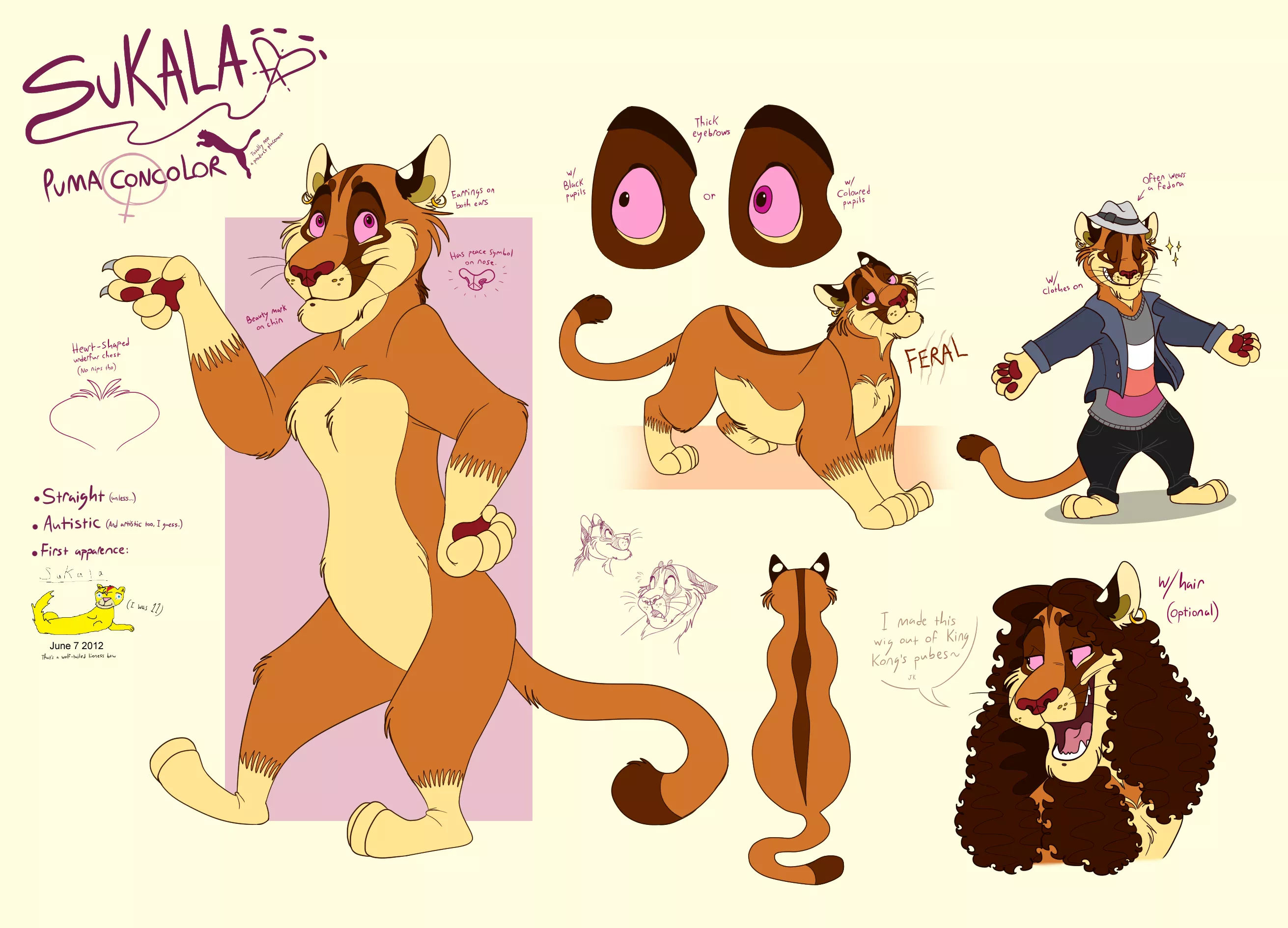 Updated my fursona's reference sheet! :D