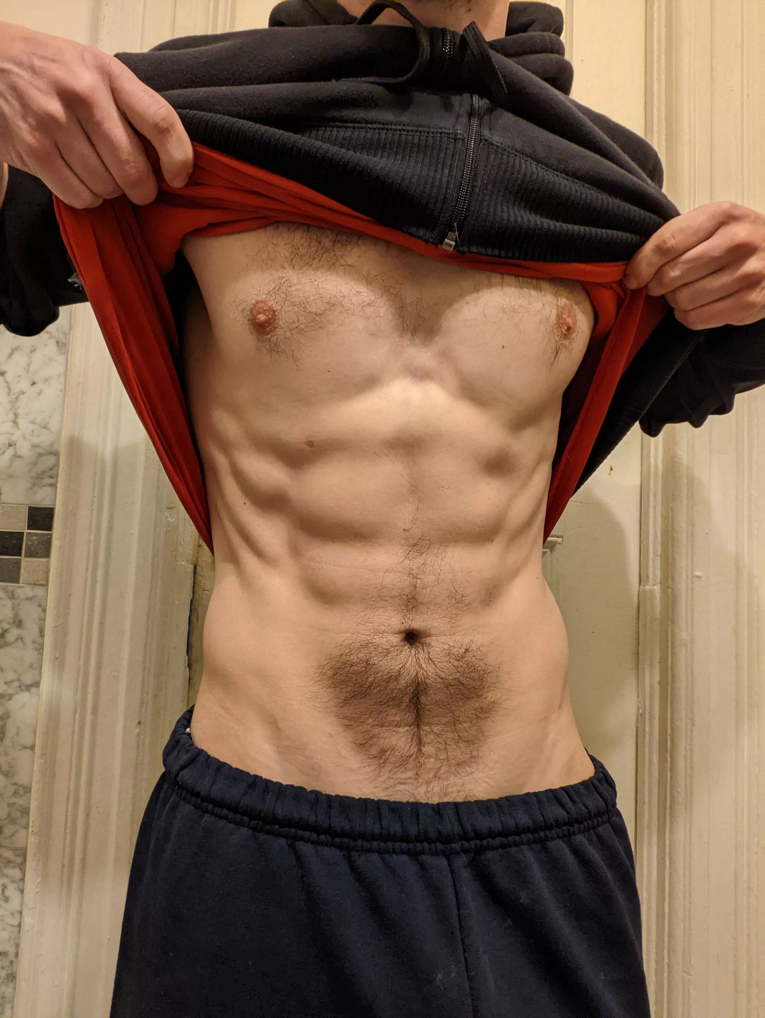 V for...very excited to show you my abs?