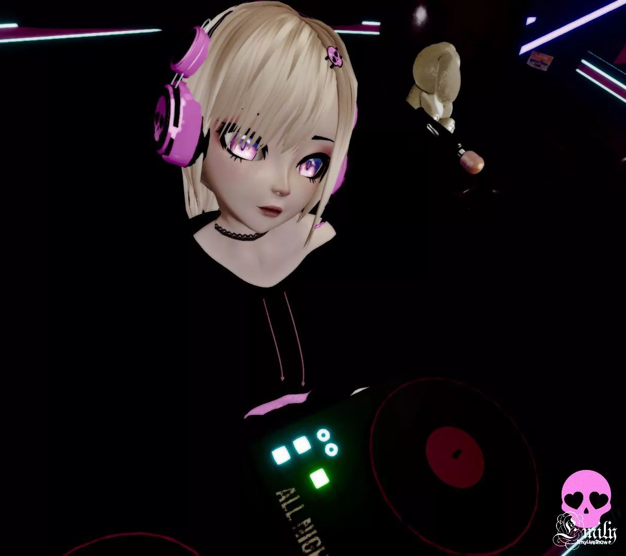 Vampire today will try to be a DJ, we will hear your music and playðŸŽ§ https://chaturbate.com/emyliveshow